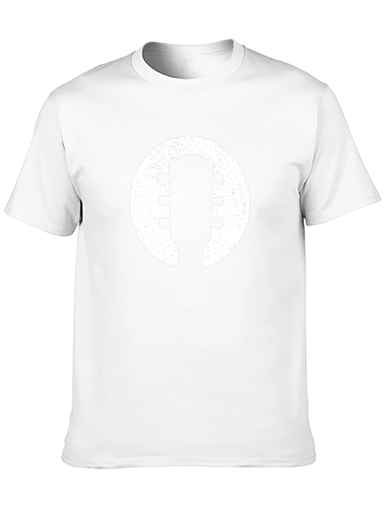Guitar Headstock Circle Graphic Tee - Musician Style