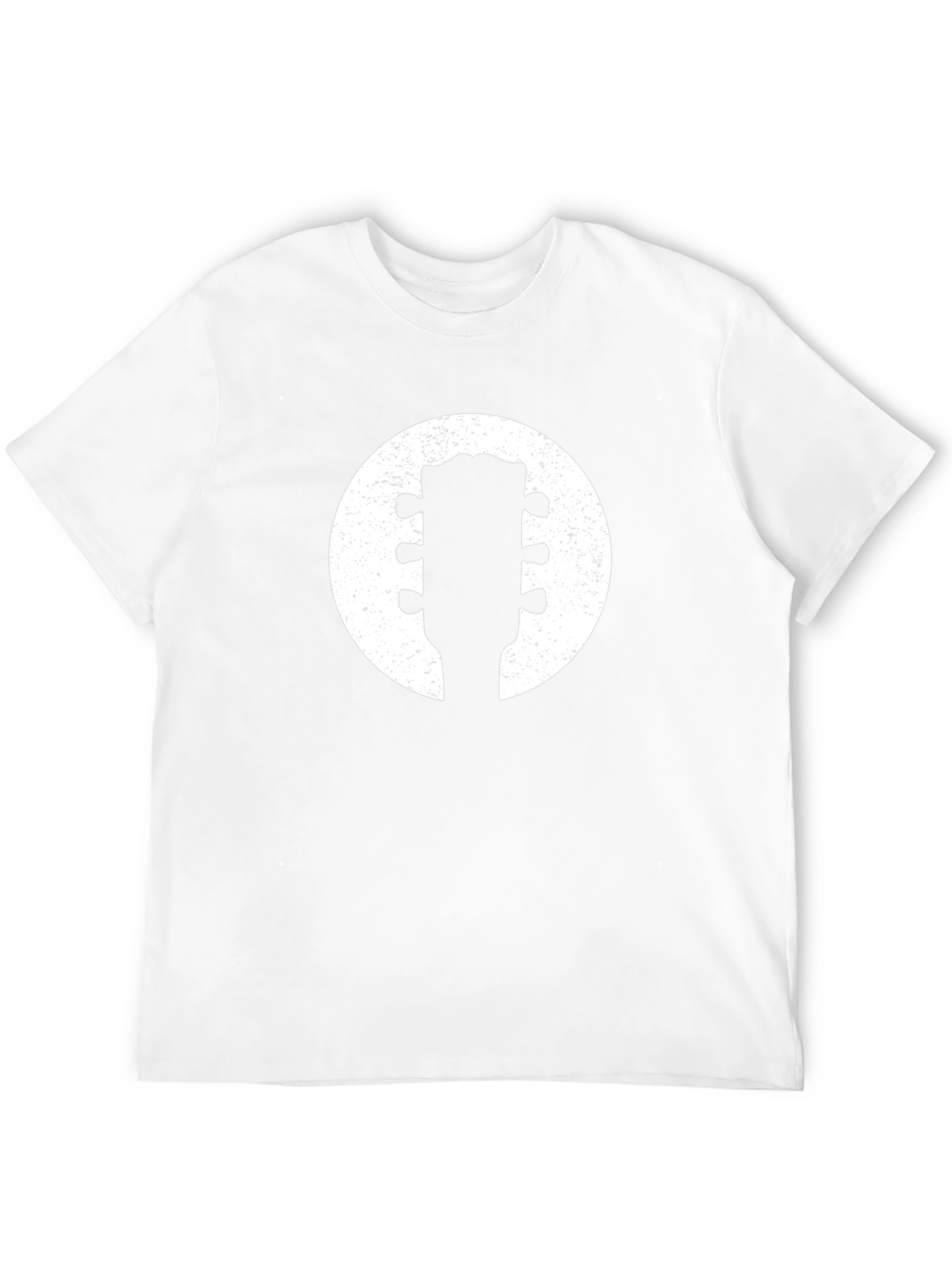 Guitar Headstock Circle Graphic Tee - Musician Style