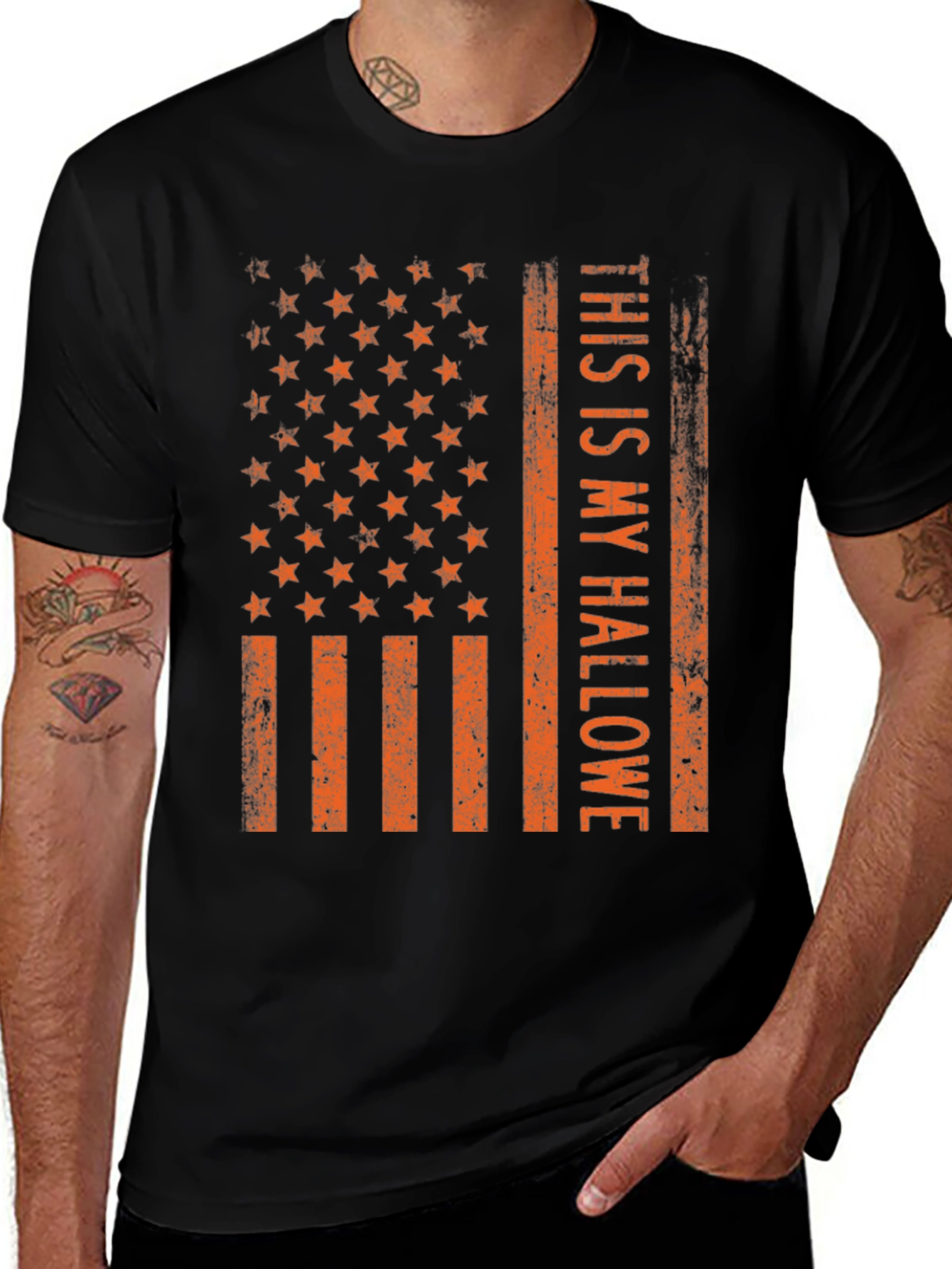 Halloween American Flag T-Shirt
