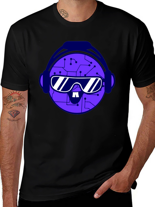 Circuit Head Tee - Futuristic Graphic T-Shirt