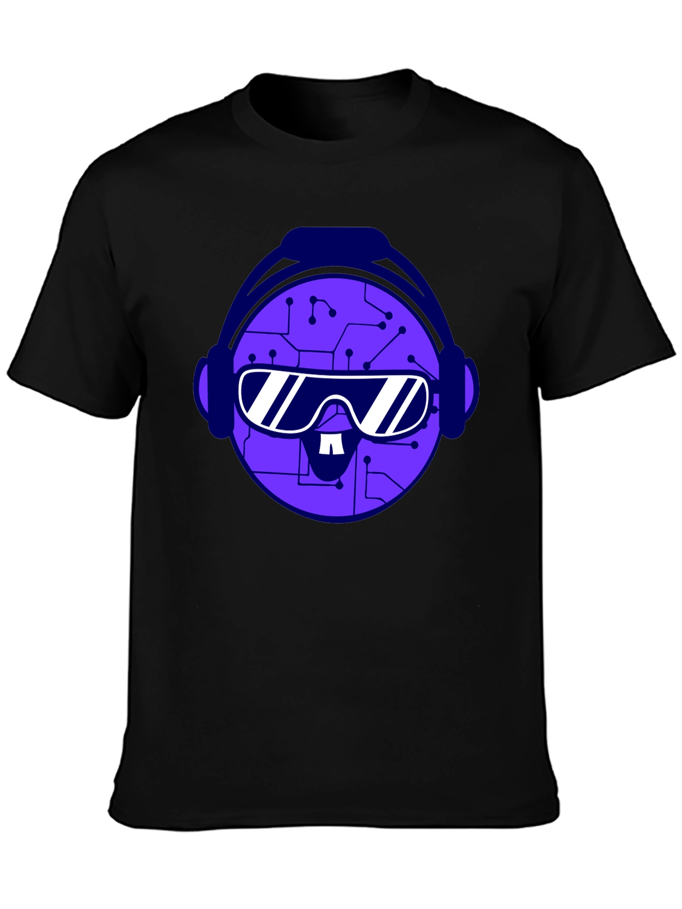 Circuit Head Tee - Futuristic Graphic T-Shirt