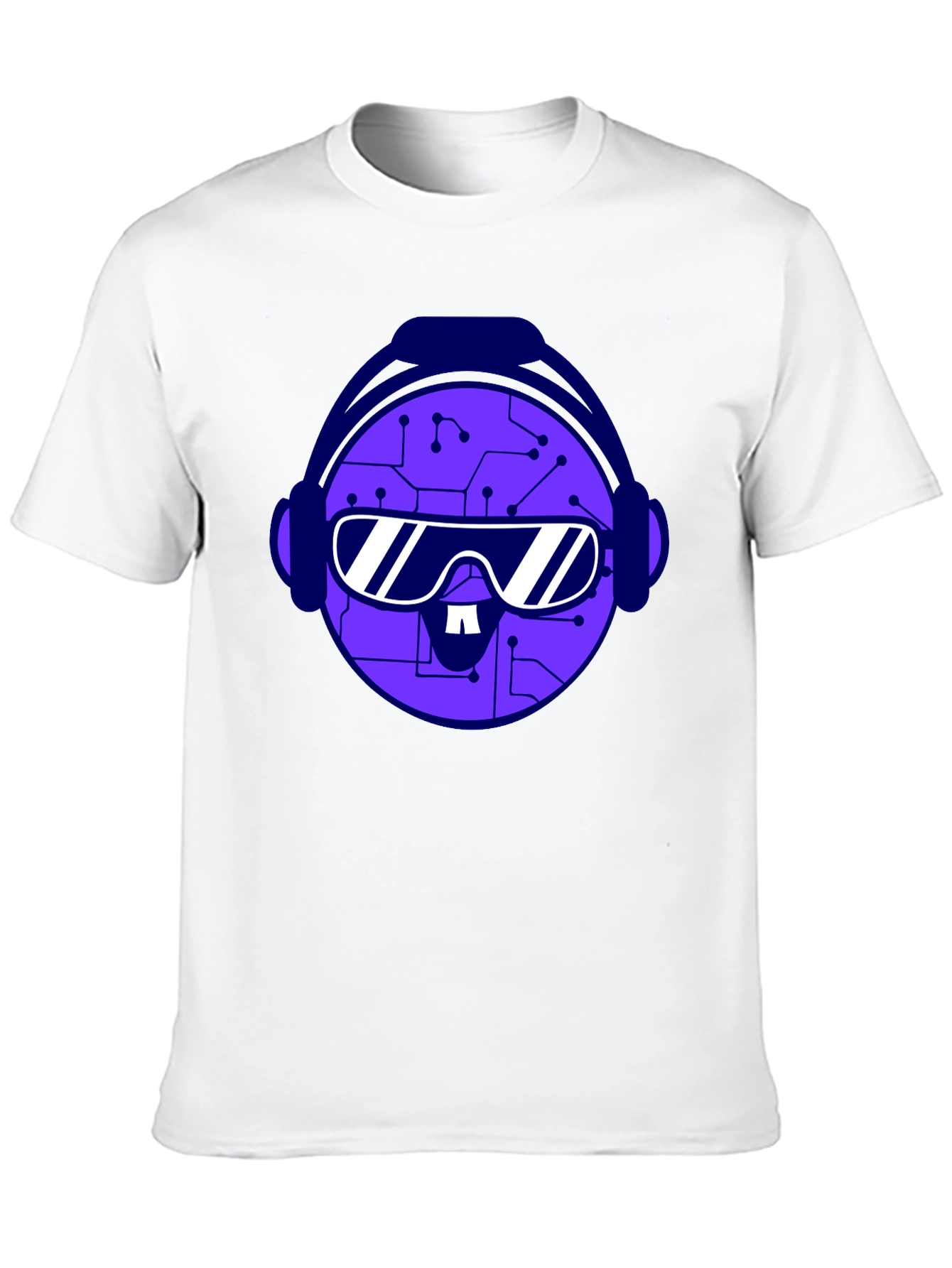 Circuit Head Tee - Futuristic Graphic T-Shirt