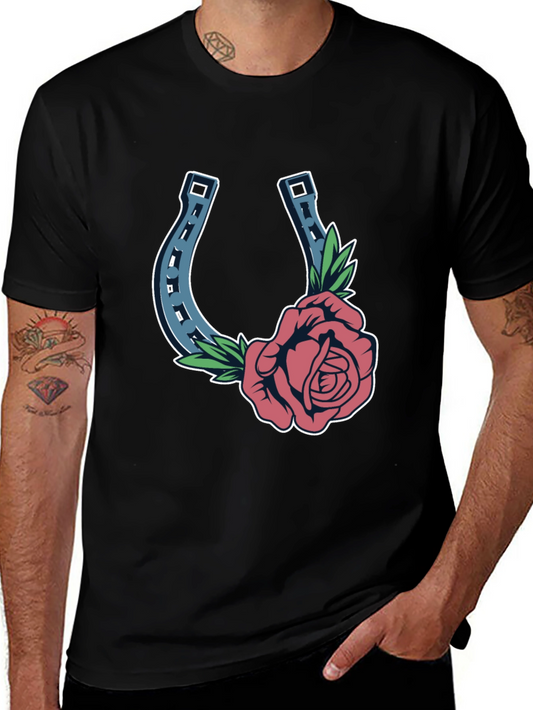 Rose and Horseshoe Graphic Tee