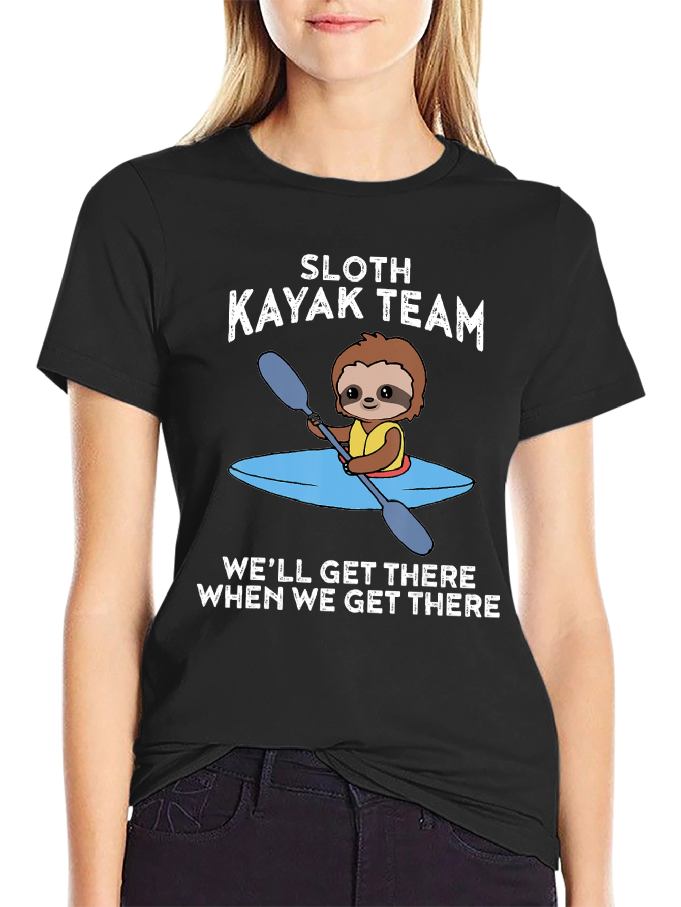 Sloth Kayak Team T-Shirt - Funny and Unique