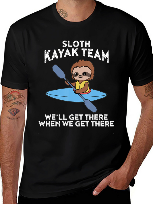 Sloth Kayak Team T-Shirt - Funny and Unique