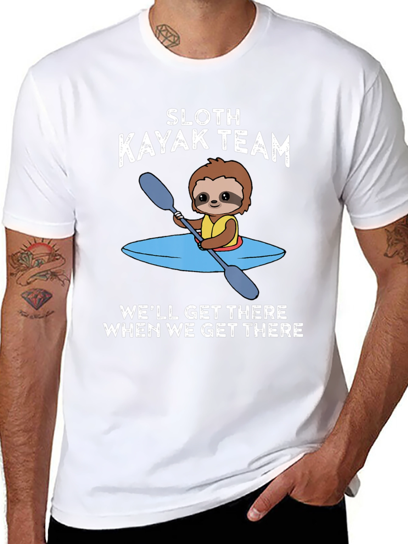 Sloth Kayak Team T-Shirt - Funny and Unique