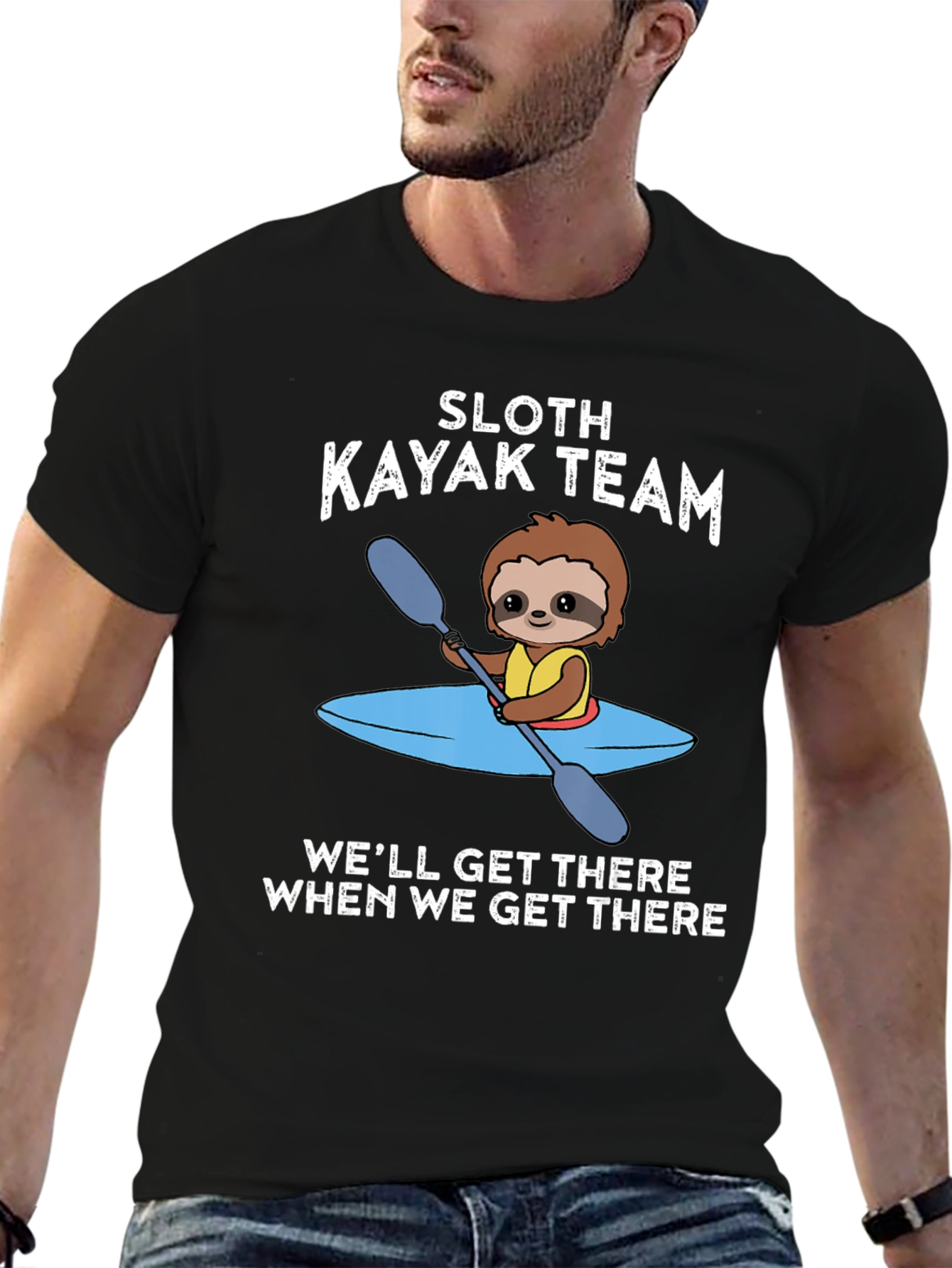 Sloth Kayak Team T-Shirt - Funny and Unique