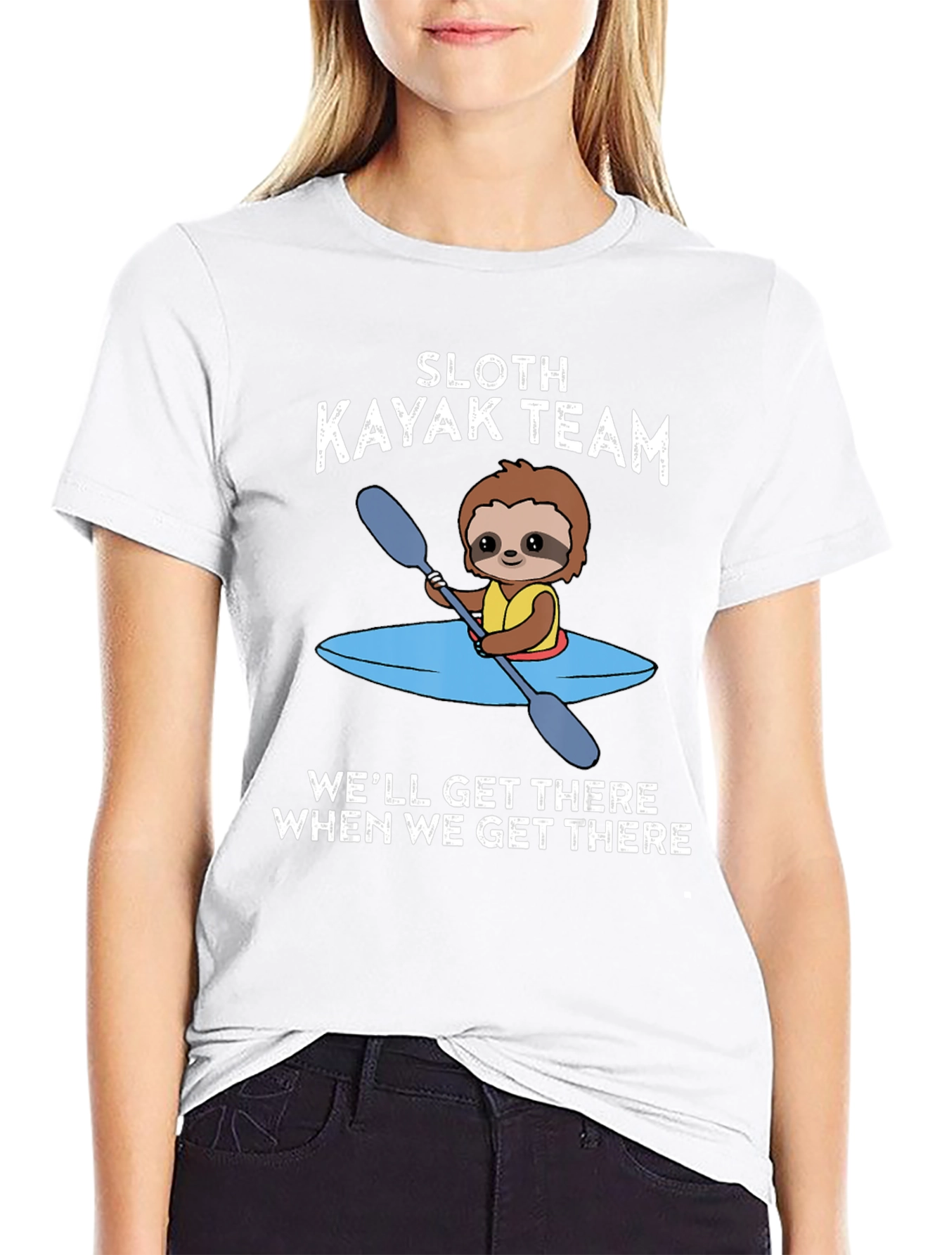 Sloth Kayak Team T-Shirt - Funny and Unique
