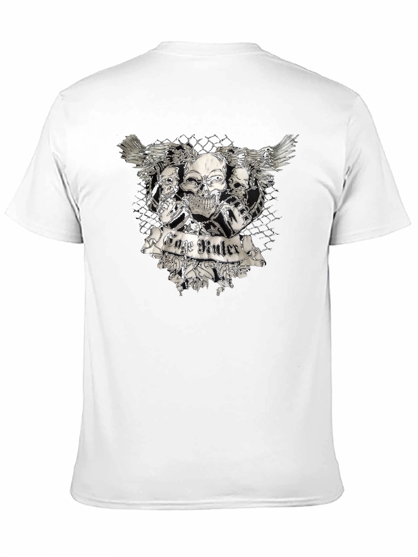 Skull & Wings Graphic T-Shirt - Black