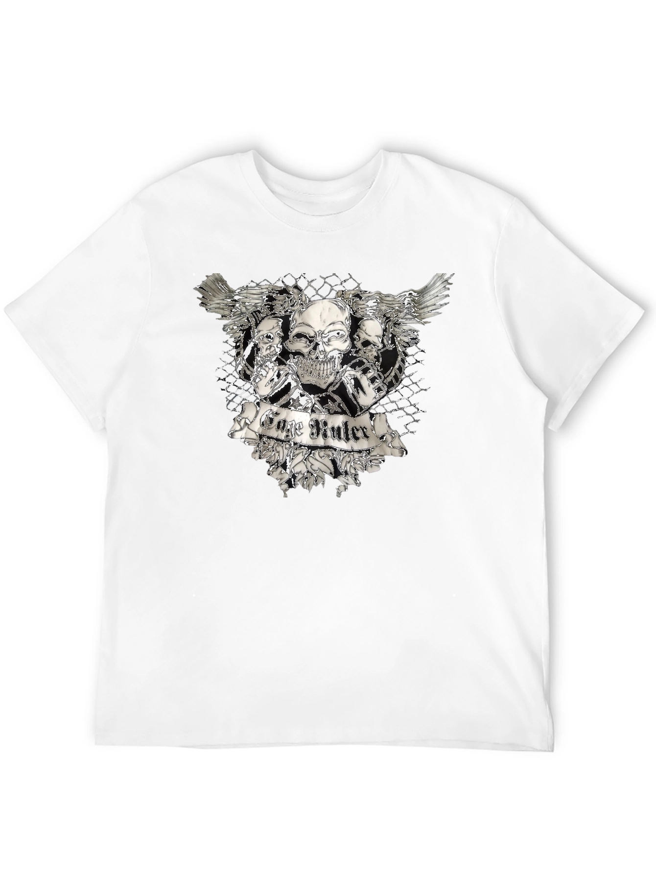 Skull & Wings Graphic T-Shirt - Black