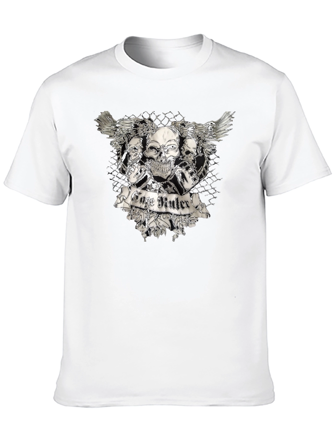 Skull & Wings Graphic T-Shirt - Black