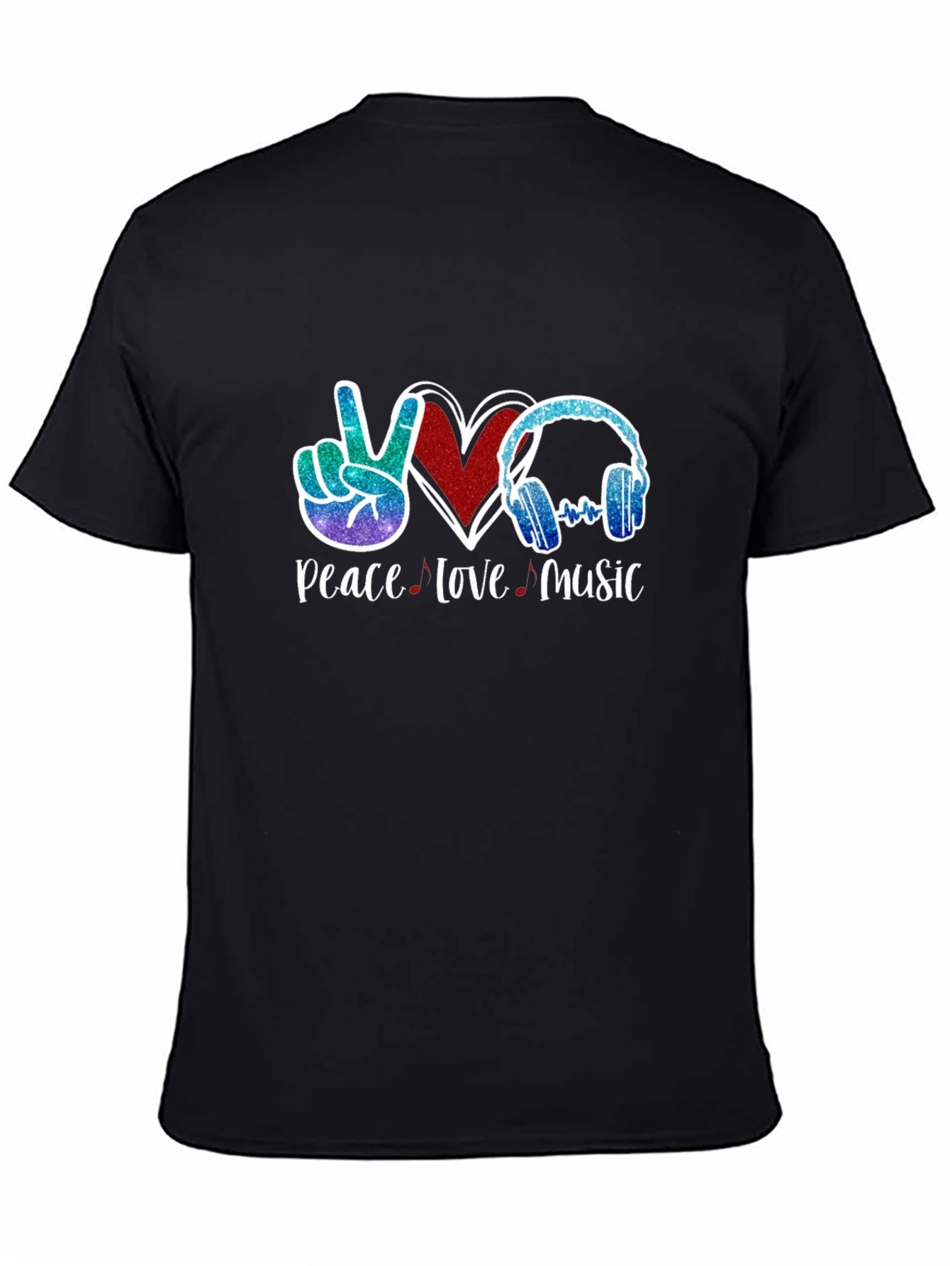 Peace Love Music Graphic T-Shirt