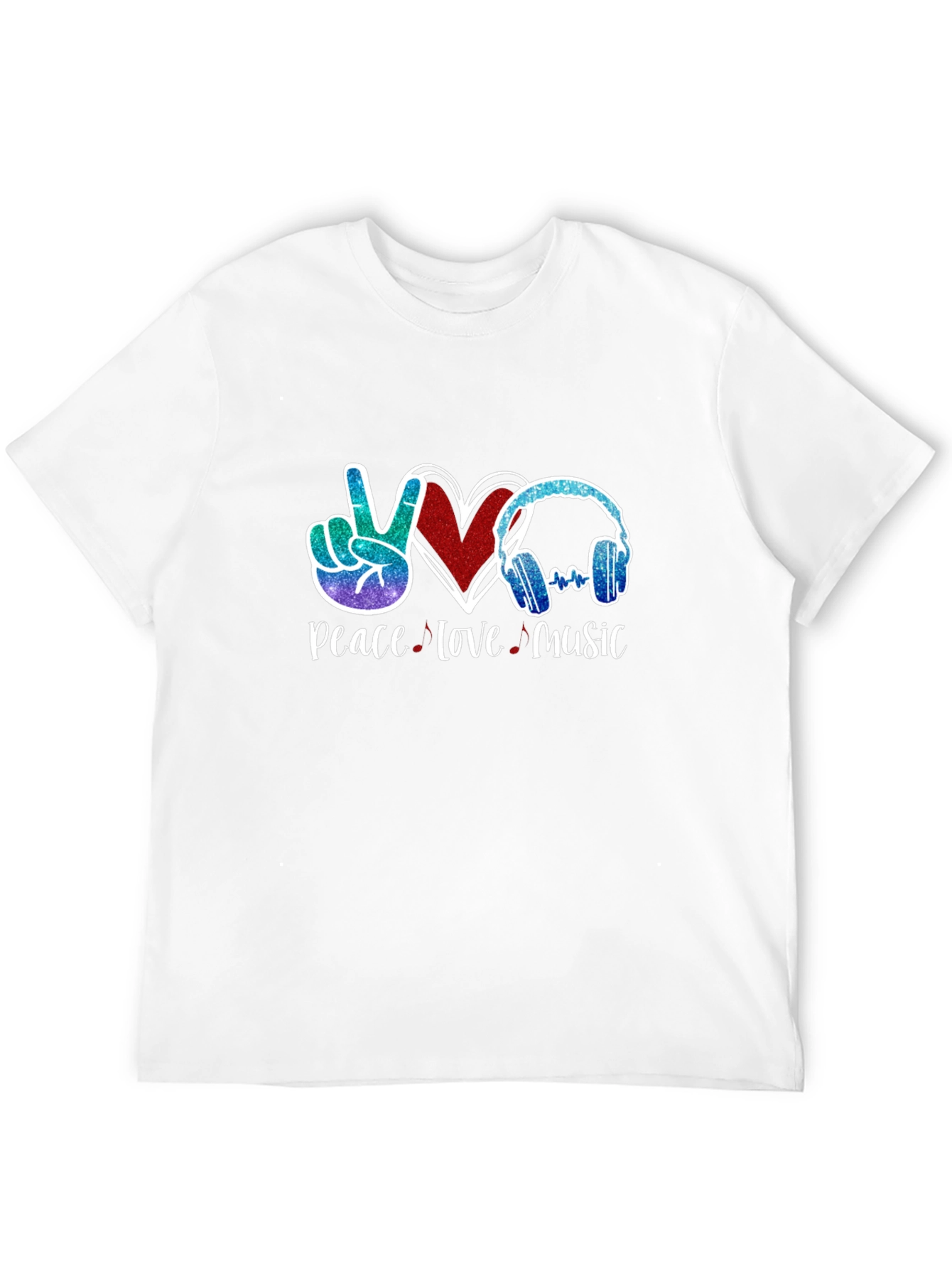 Peace Love Music Graphic T-Shirt