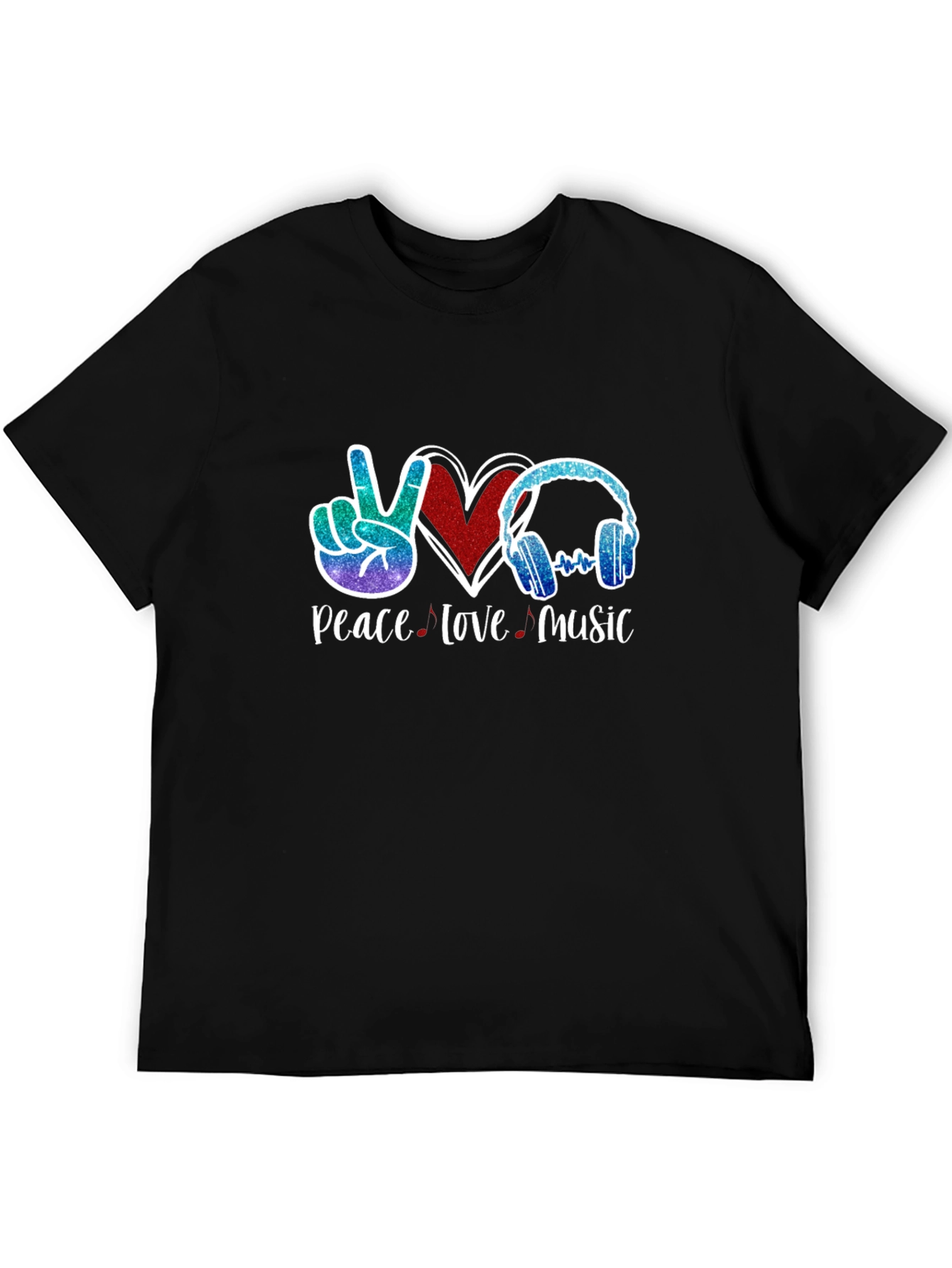 Peace Love Music Graphic T-Shirt
