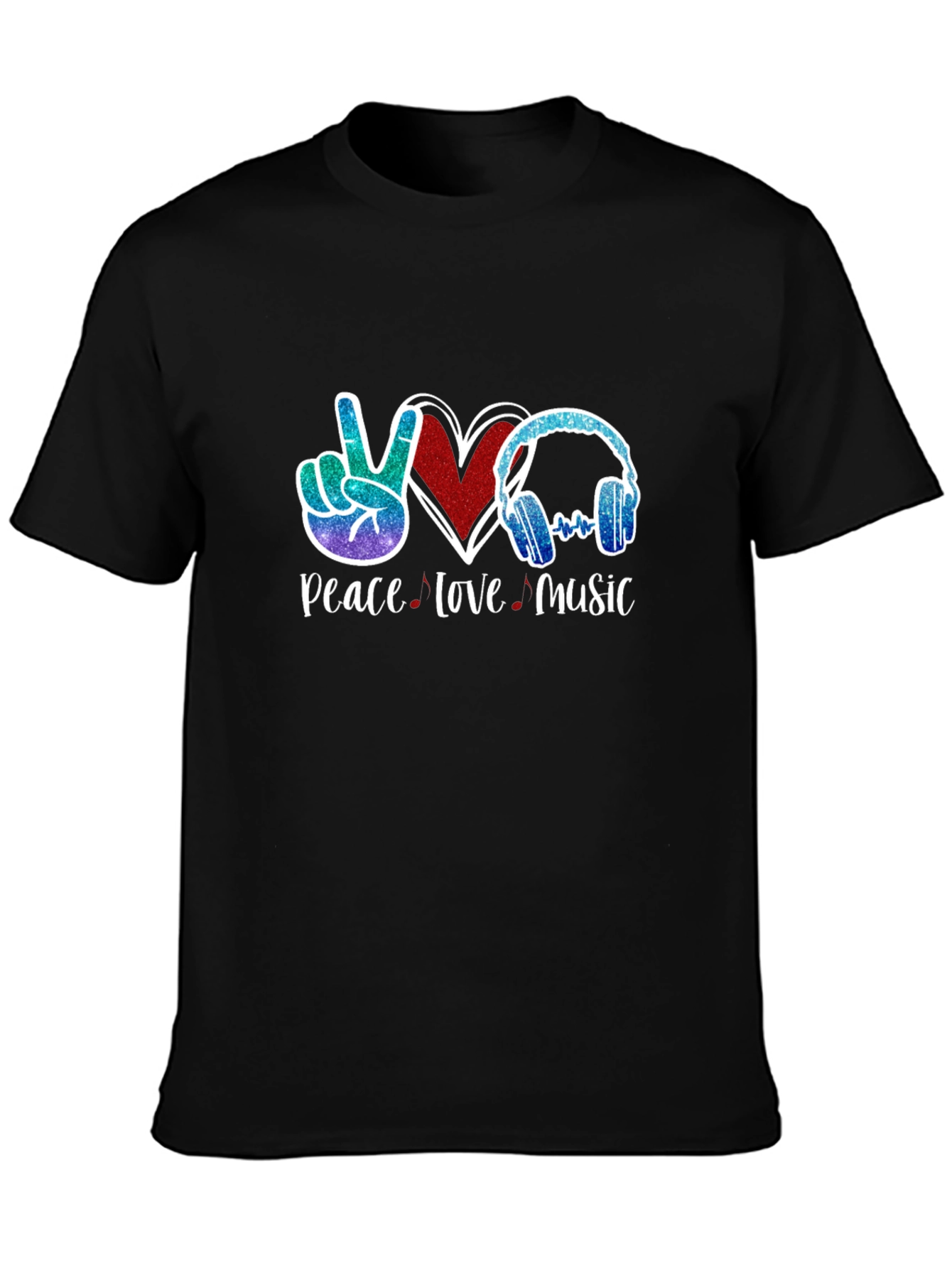 Peace Love Music Graphic T-Shirt