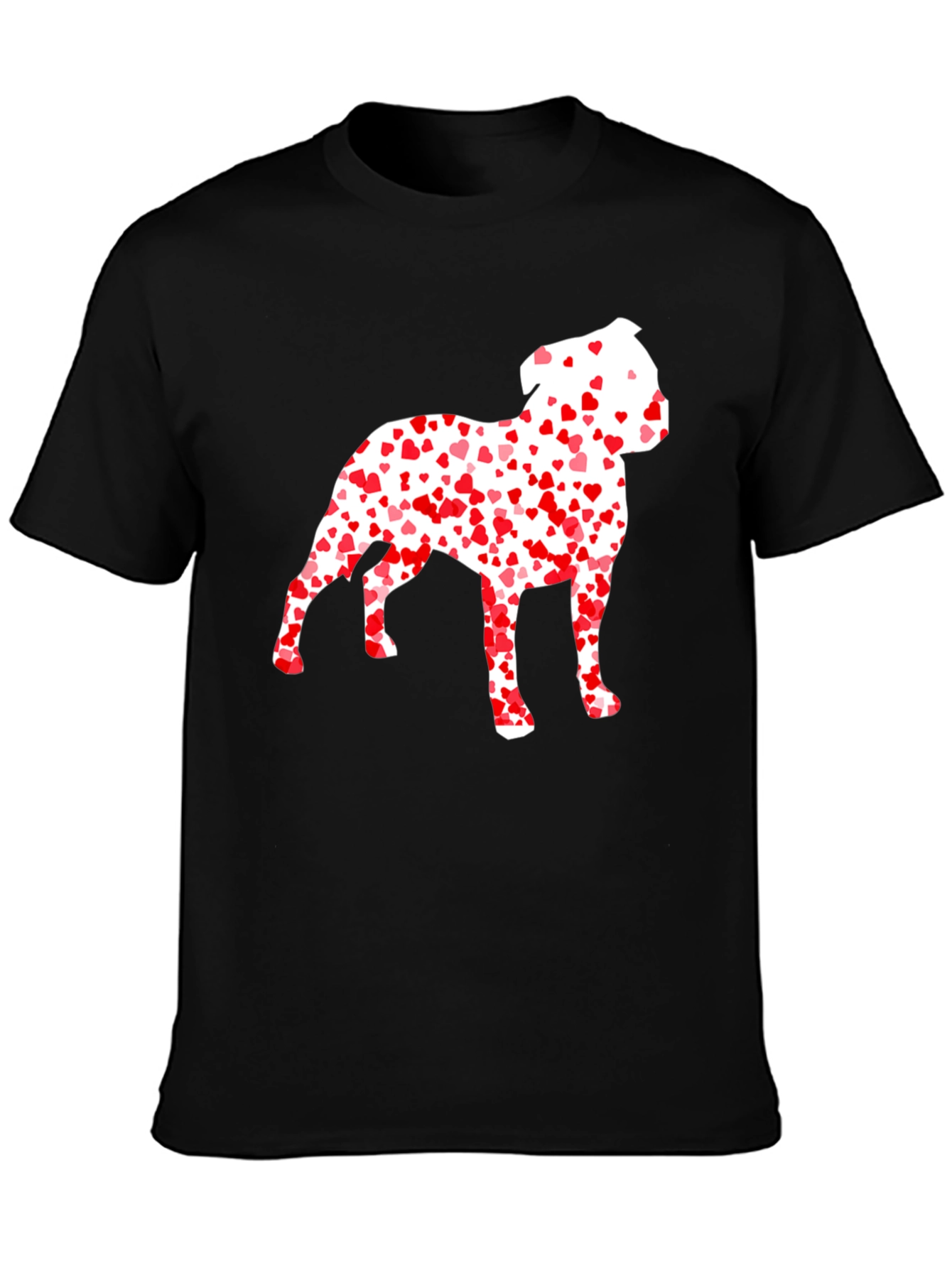 Heart Dog Graphic Tee - Mens Black T-Shirt