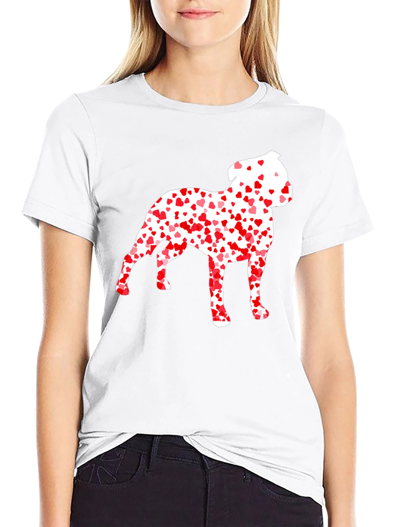 Heart Dog Graphic Tee - Mens Black T-Shirt