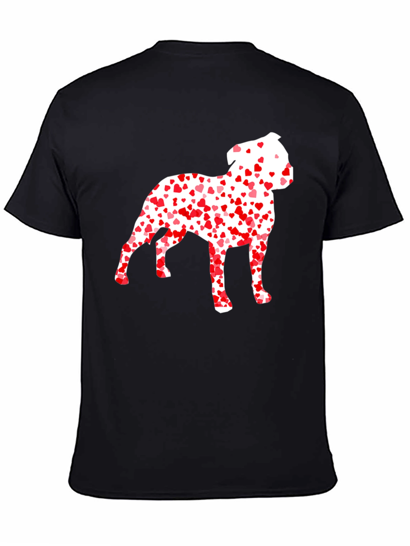Heart Dog Graphic Tee - Mens Black T-Shirt