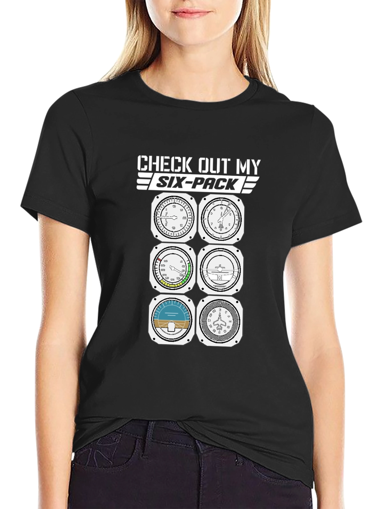 Pilot Six-Pack T-Shirt - Funny Aviation Tee