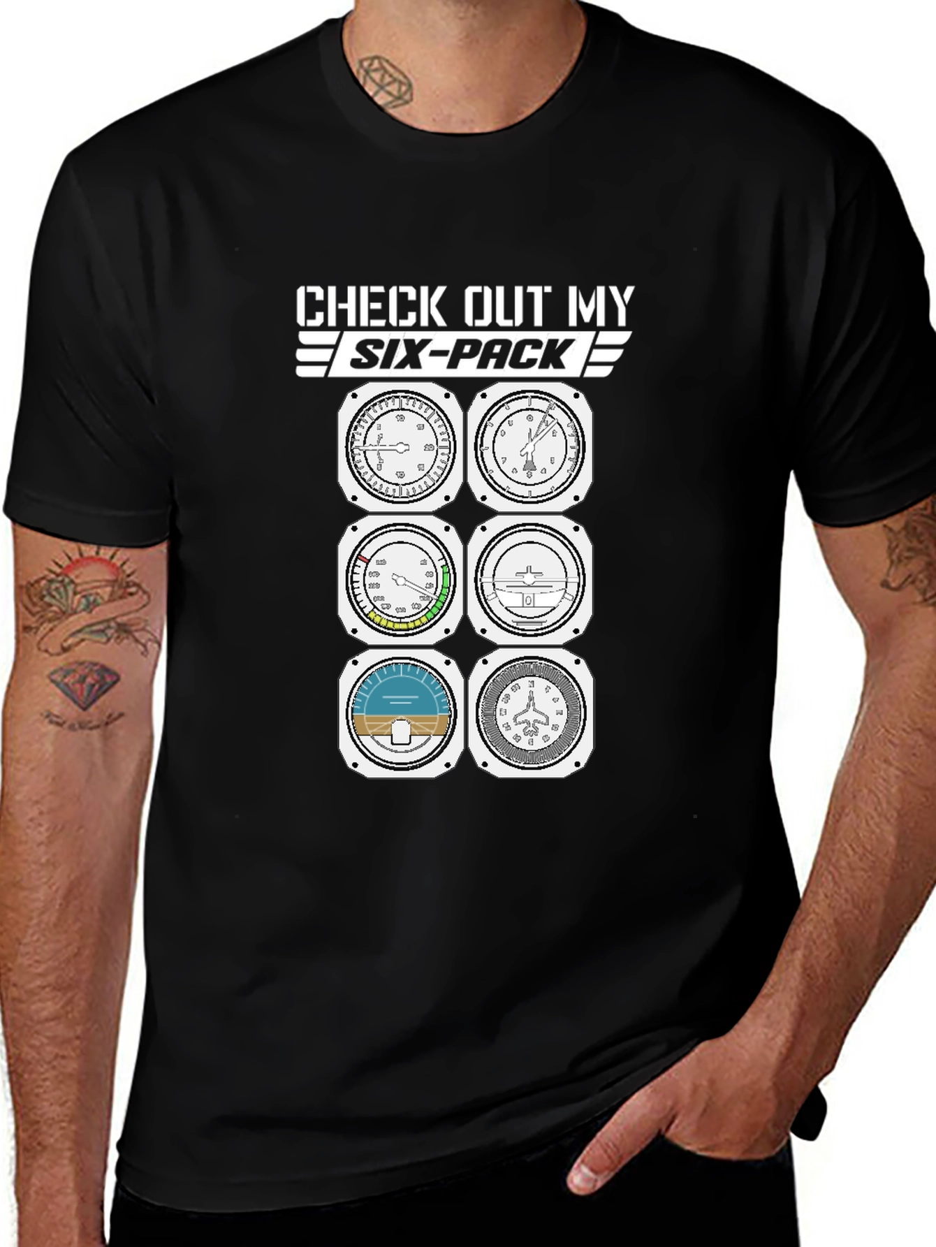 Pilot Six-Pack T-Shirt - Funny Aviation Tee