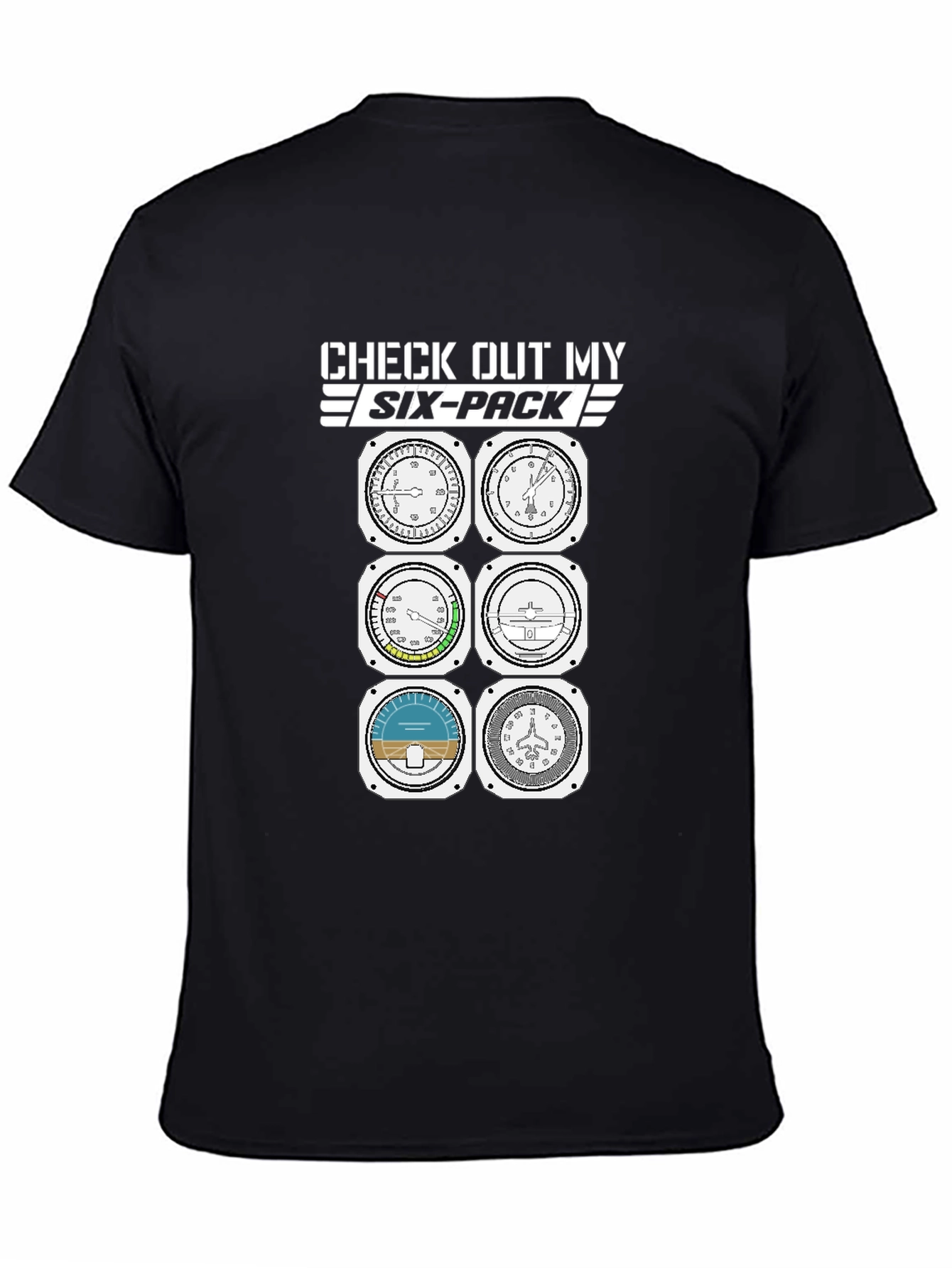 Pilot Six-Pack T-Shirt - Funny Aviation Tee