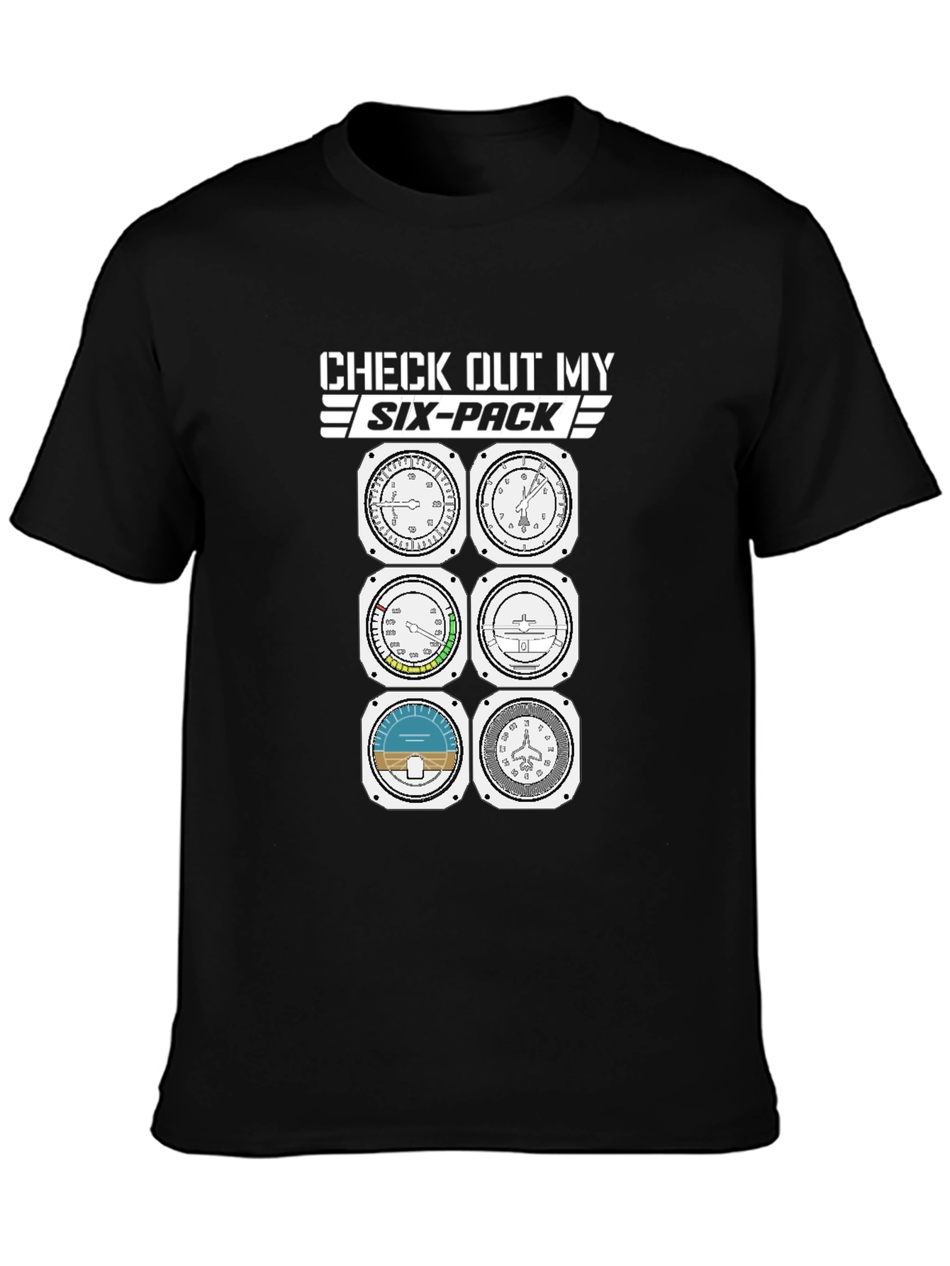 Pilot Six-Pack T-Shirt - Funny Aviation Tee
