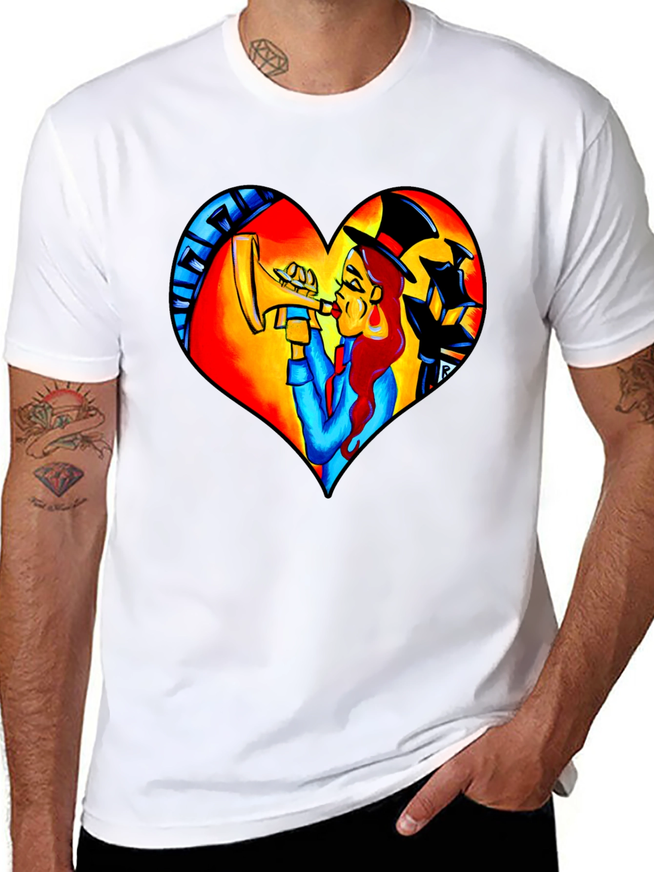 Jazz Lover Heart Graphic Tee