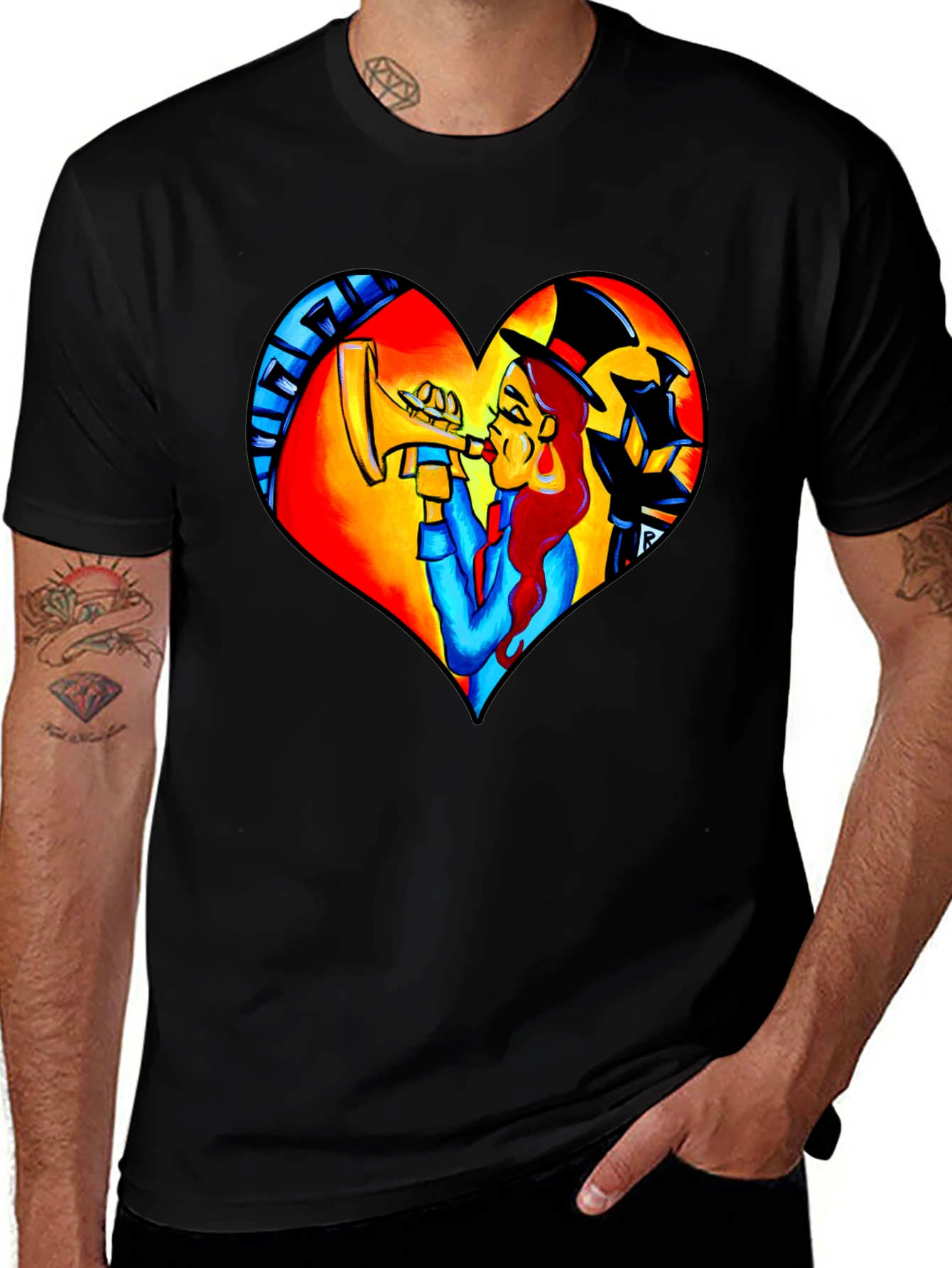 Jazz Lover Heart Graphic Tee