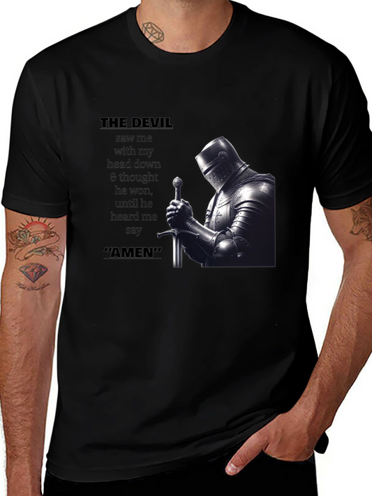 The Devil Saw Me T-Shirt - Knight and Amen Design