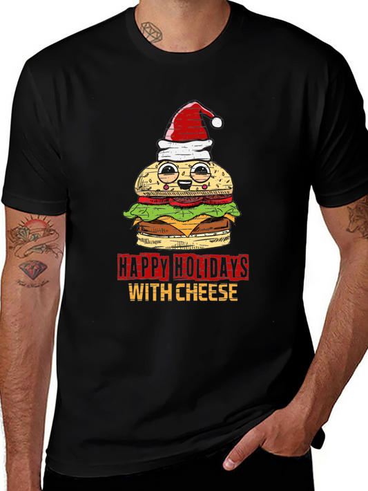 Happy Holidays With Cheese Graphic Tee