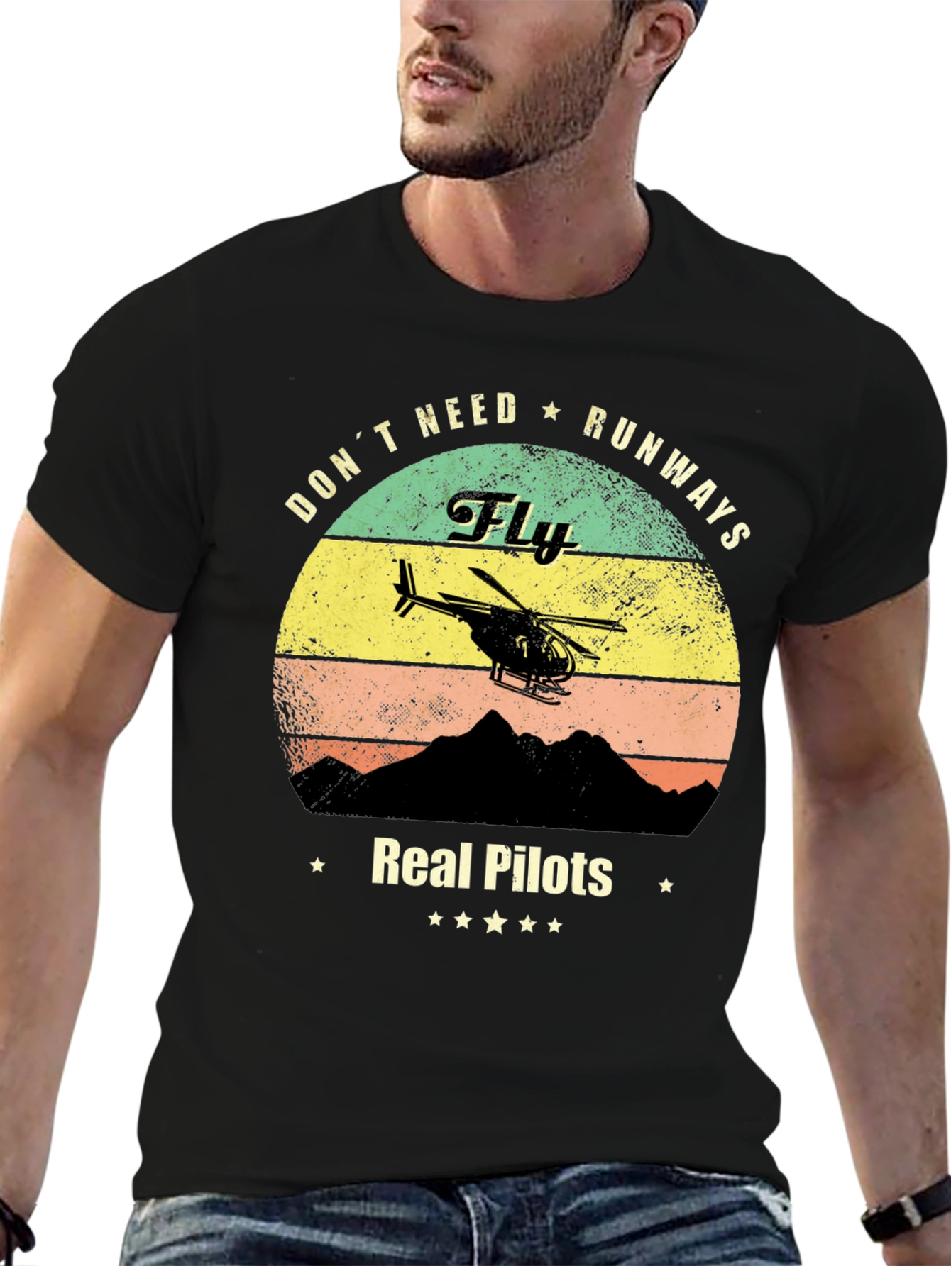 Real Pilots Fly Helicopter T-Shirt