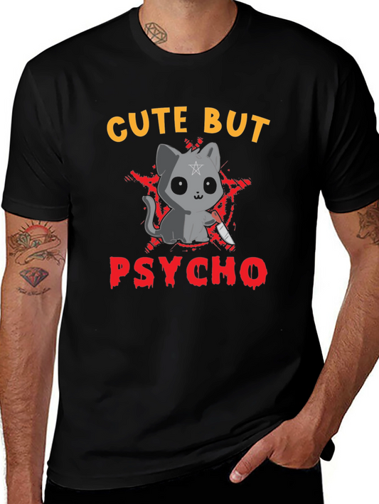 Cute But Psycho Cat Graphic Tee