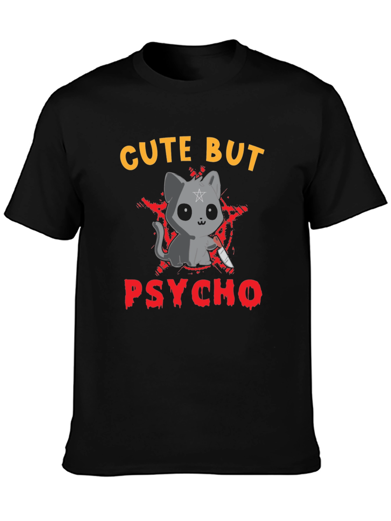 Cute But Psycho Cat Graphic Tee