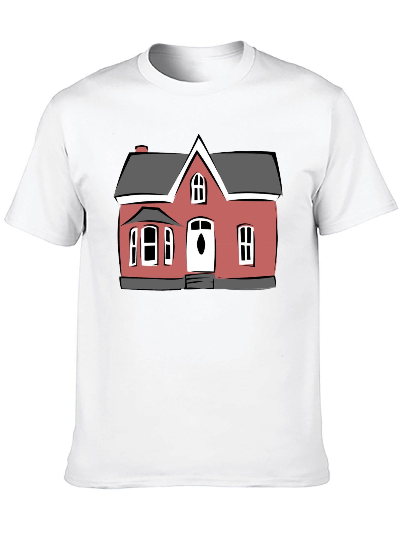 House Graphic Print Black T-Shirt