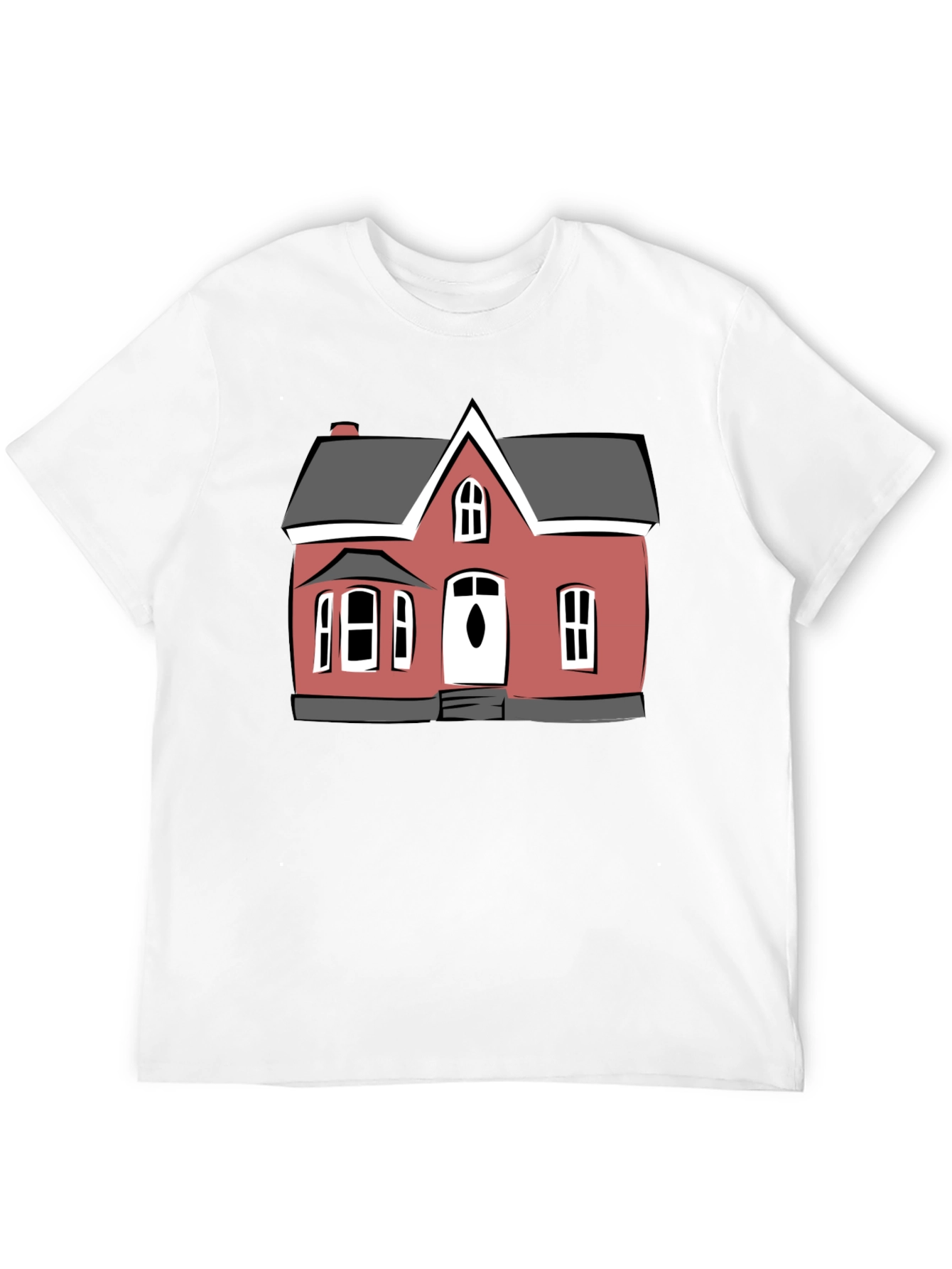 House Graphic Print Black T-Shirt