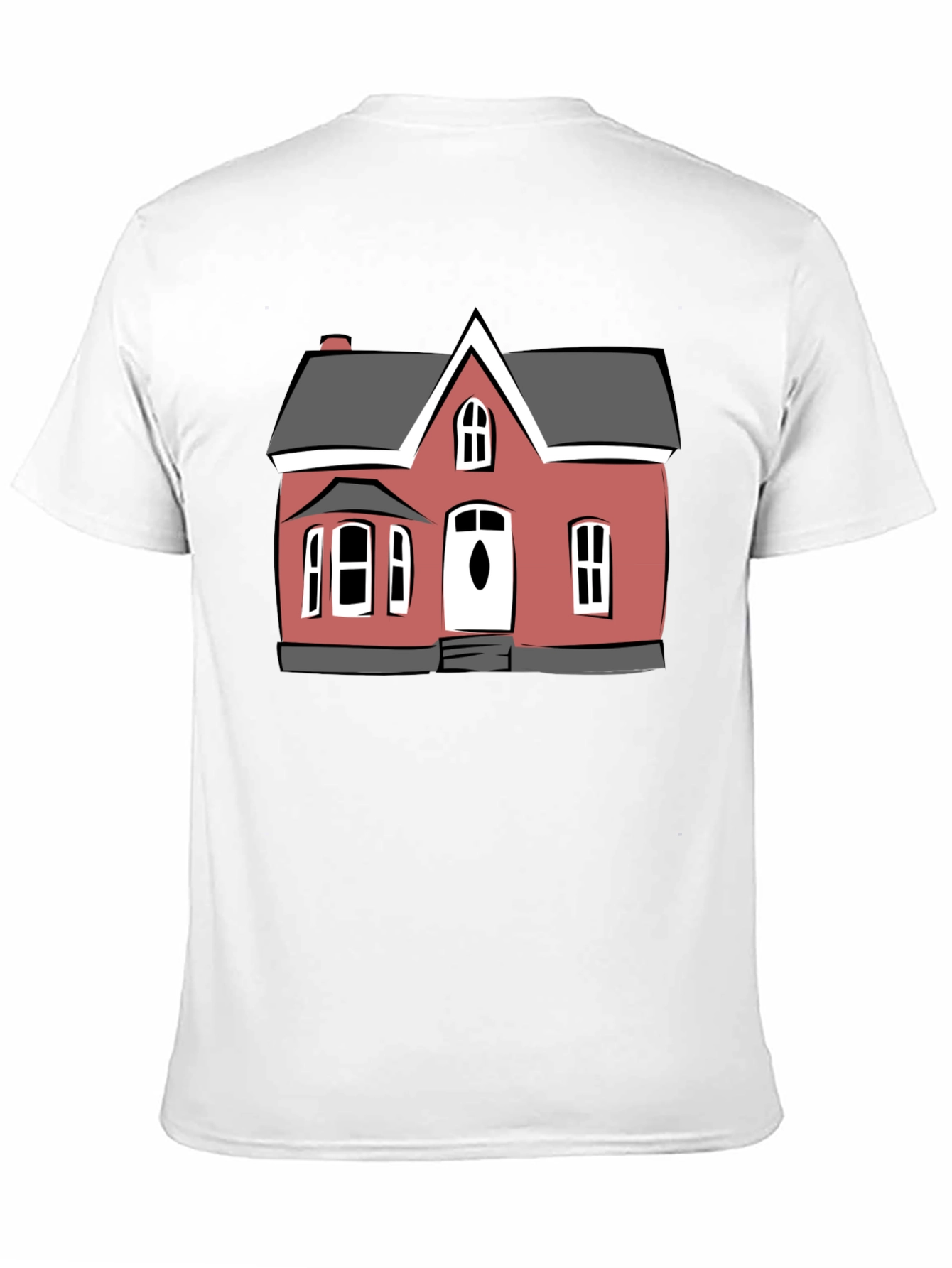 House Graphic Print Black T-Shirt