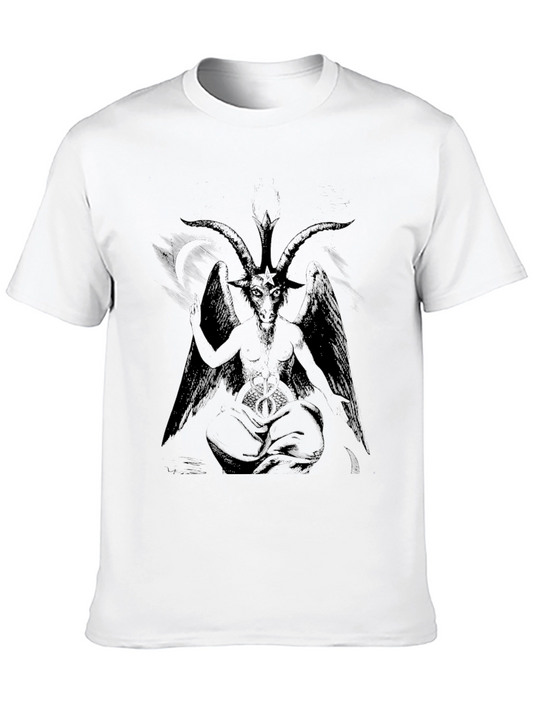 Baphomet Graphic Tee - Black Cotton T-Shirt