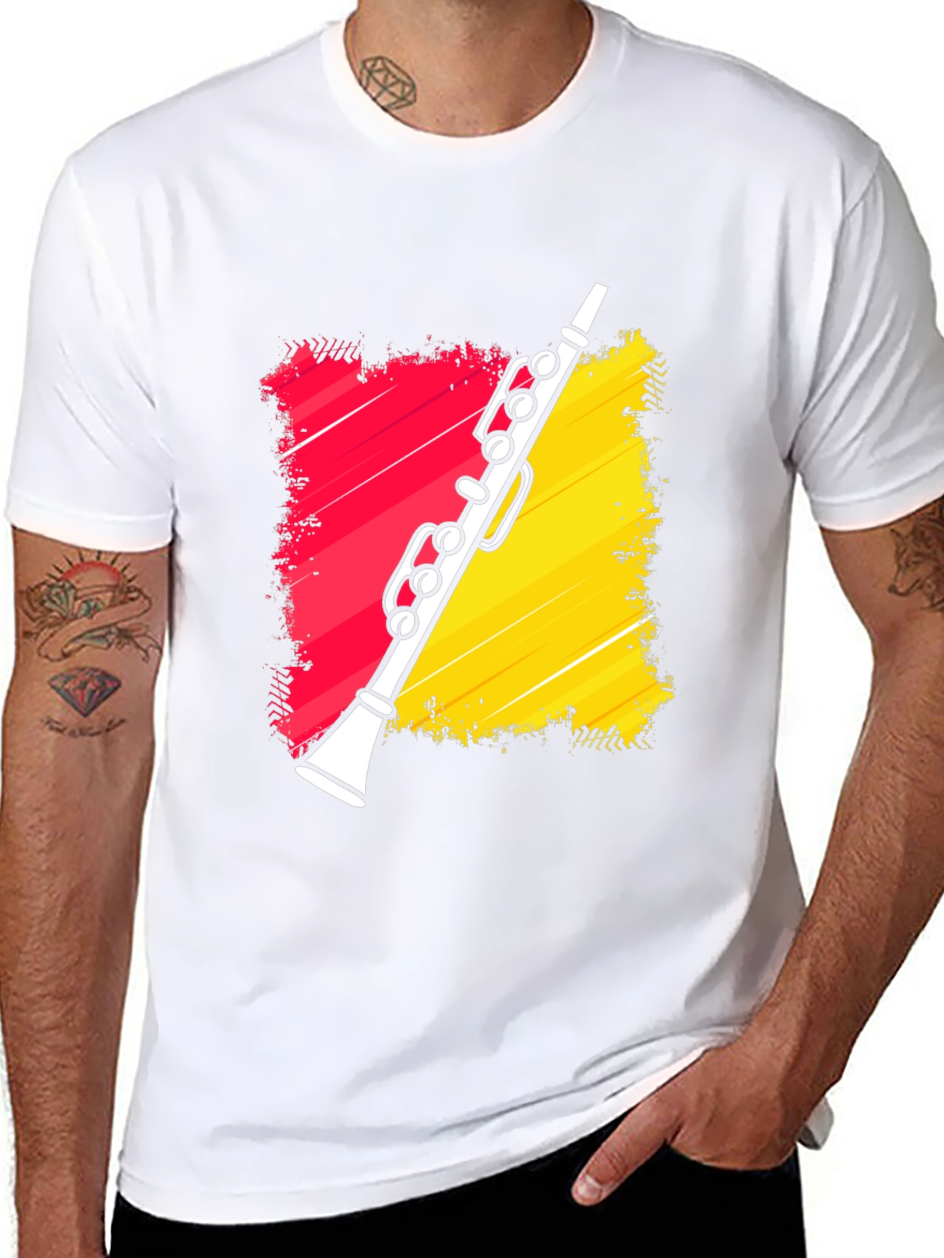 Clarinet Graphic Tee - Musical Instrument T-Shirt