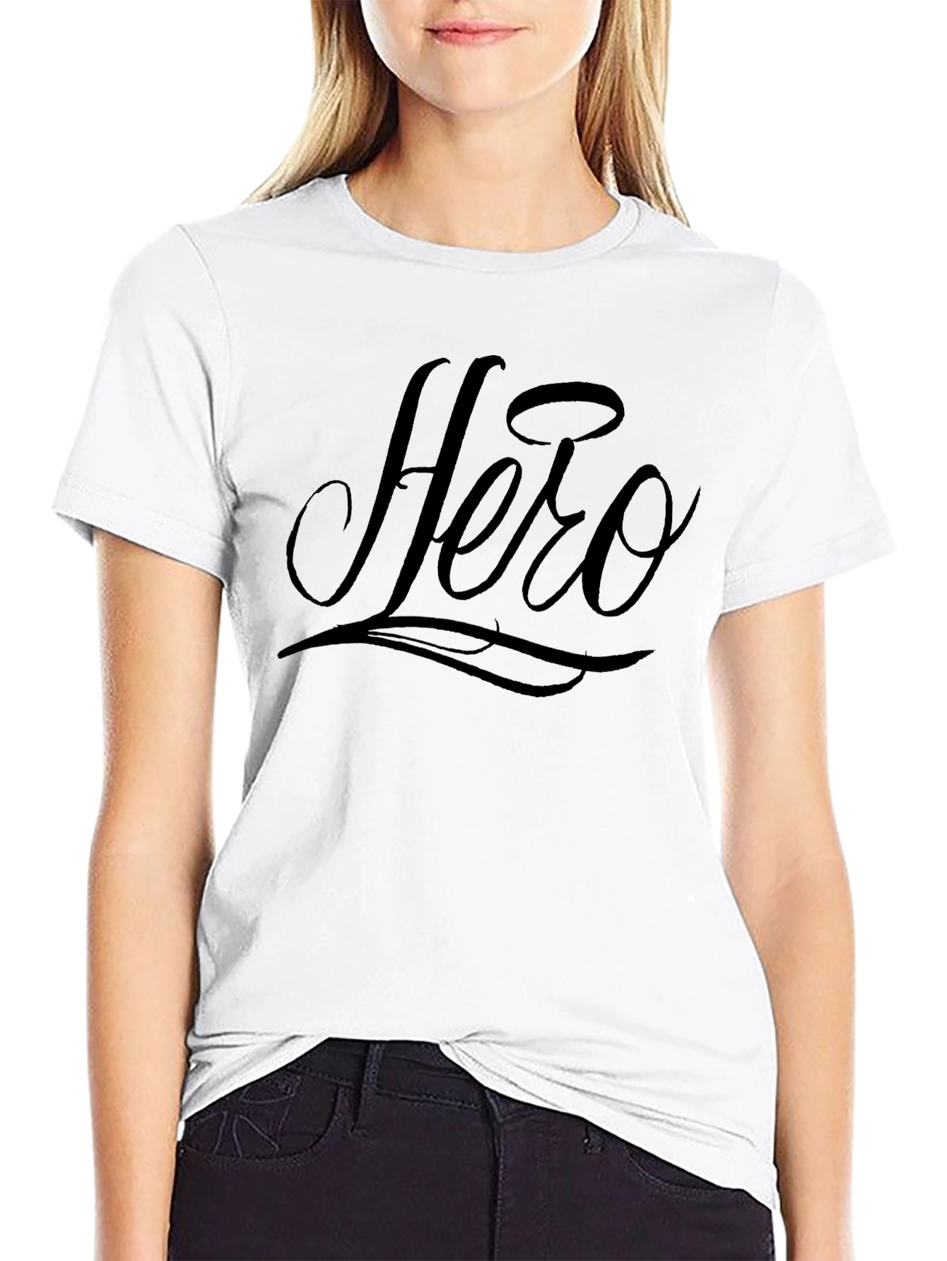 Hero Script Black T-Shirt Casual Menswear