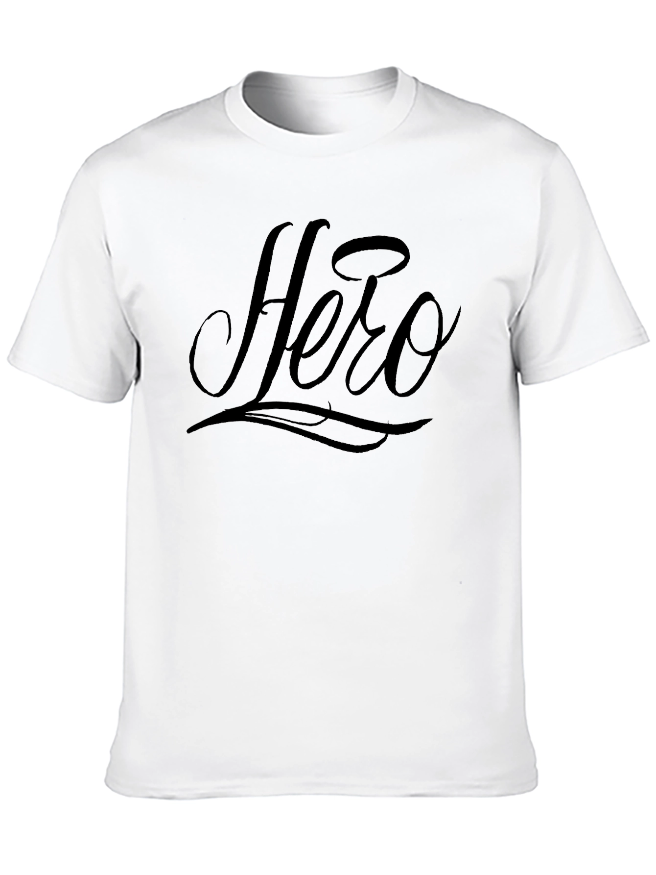 Hero Script Black T-Shirt Casual Menswear