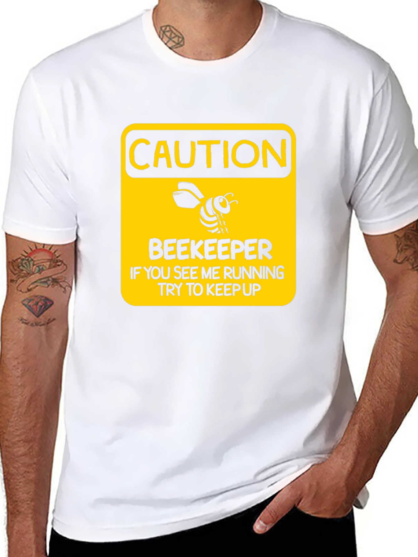 Caution Beekeeper T-Shirt Funny Bee Keeper Gift