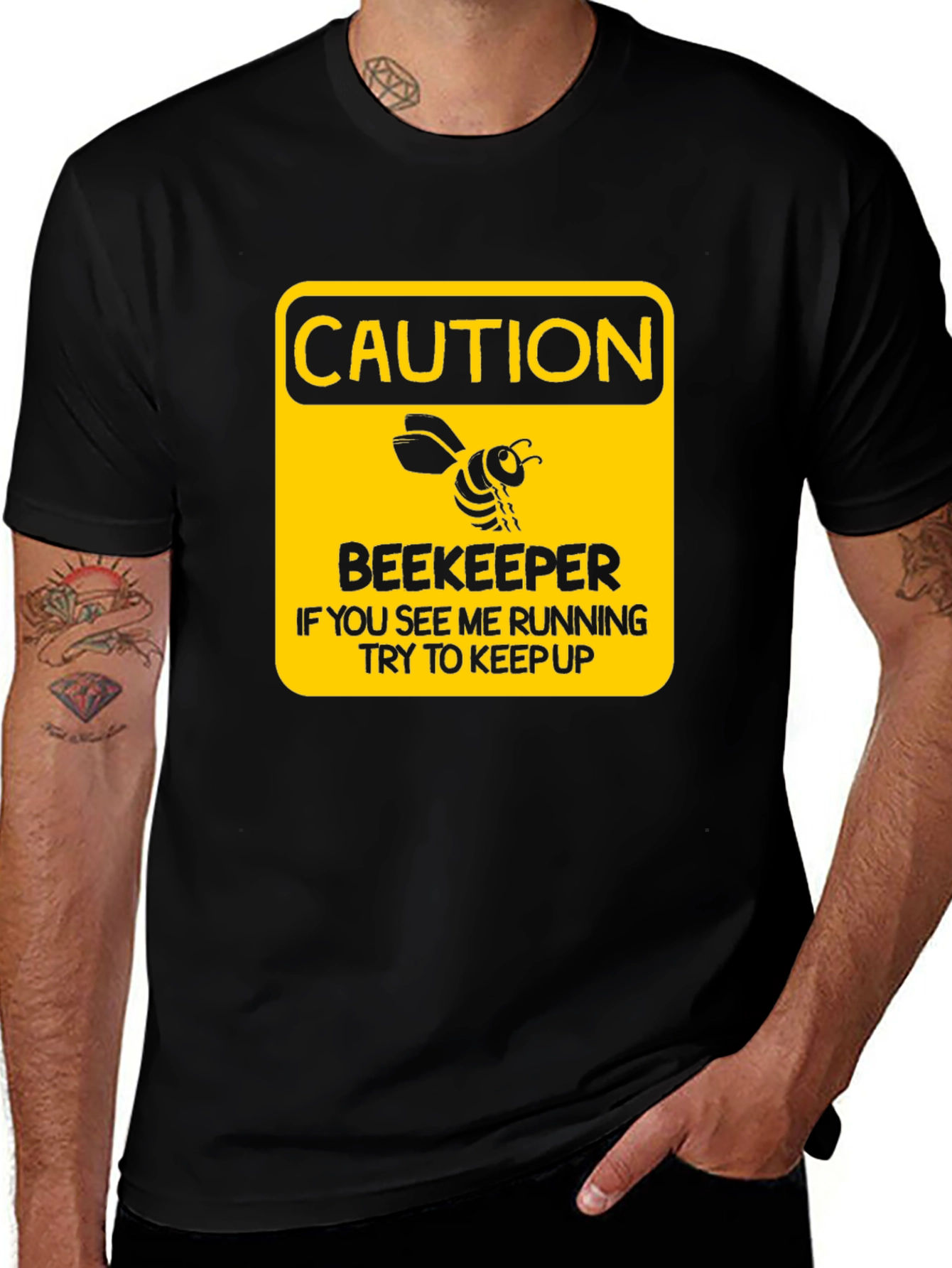 Caution Beekeeper T-Shirt Funny Bee Keeper Gift