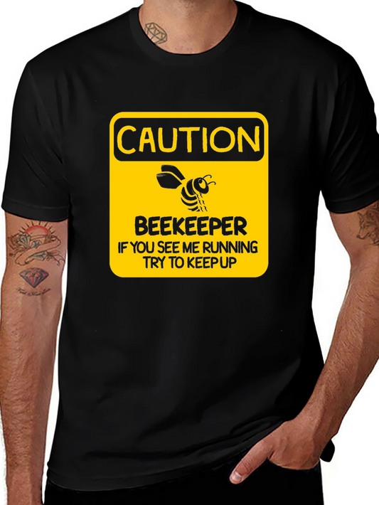 Caution Beekeeper T-Shirt Funny Bee Keeper Gift