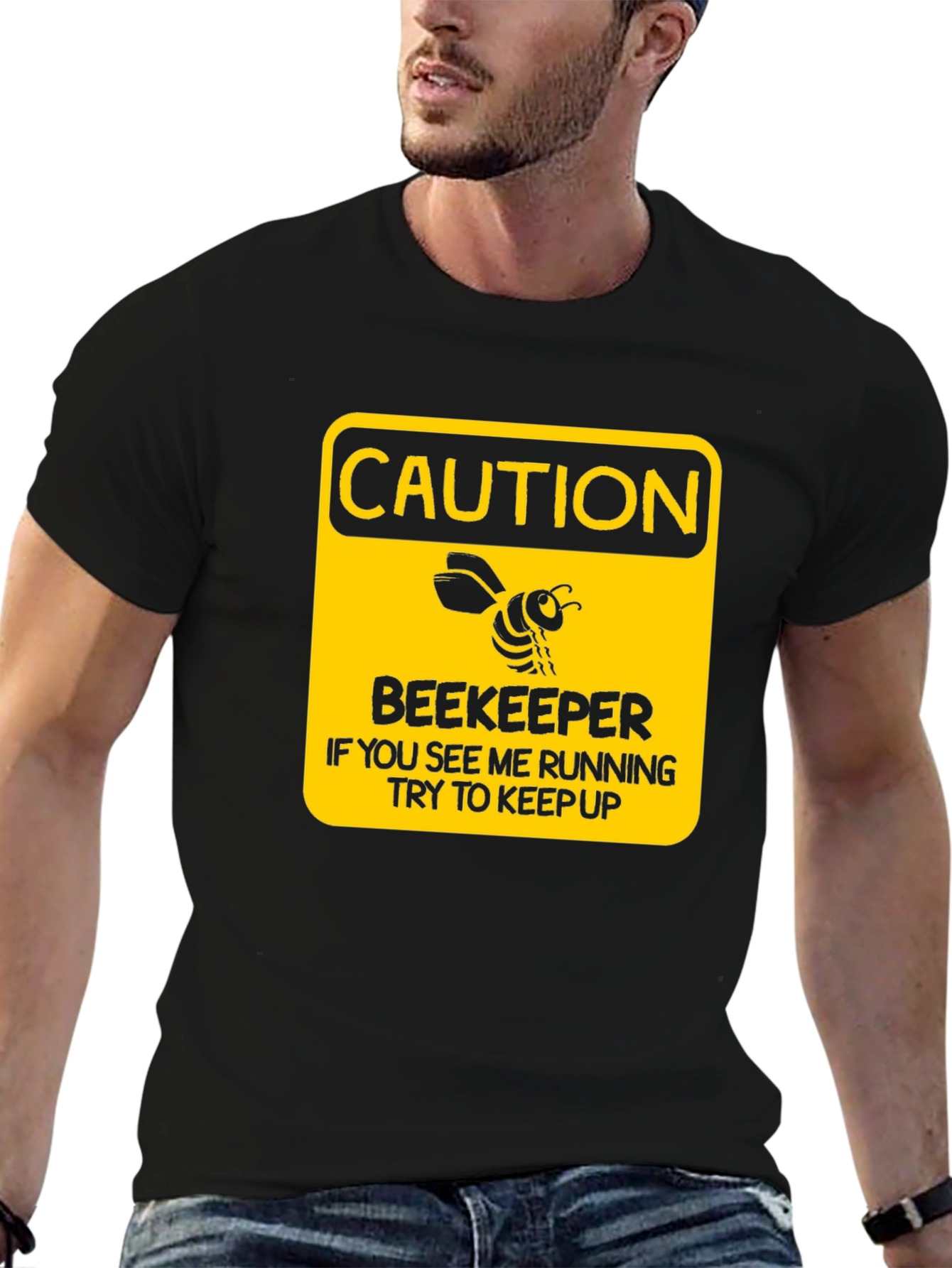 Caution Beekeeper T-Shirt Funny Bee Keeper Gift