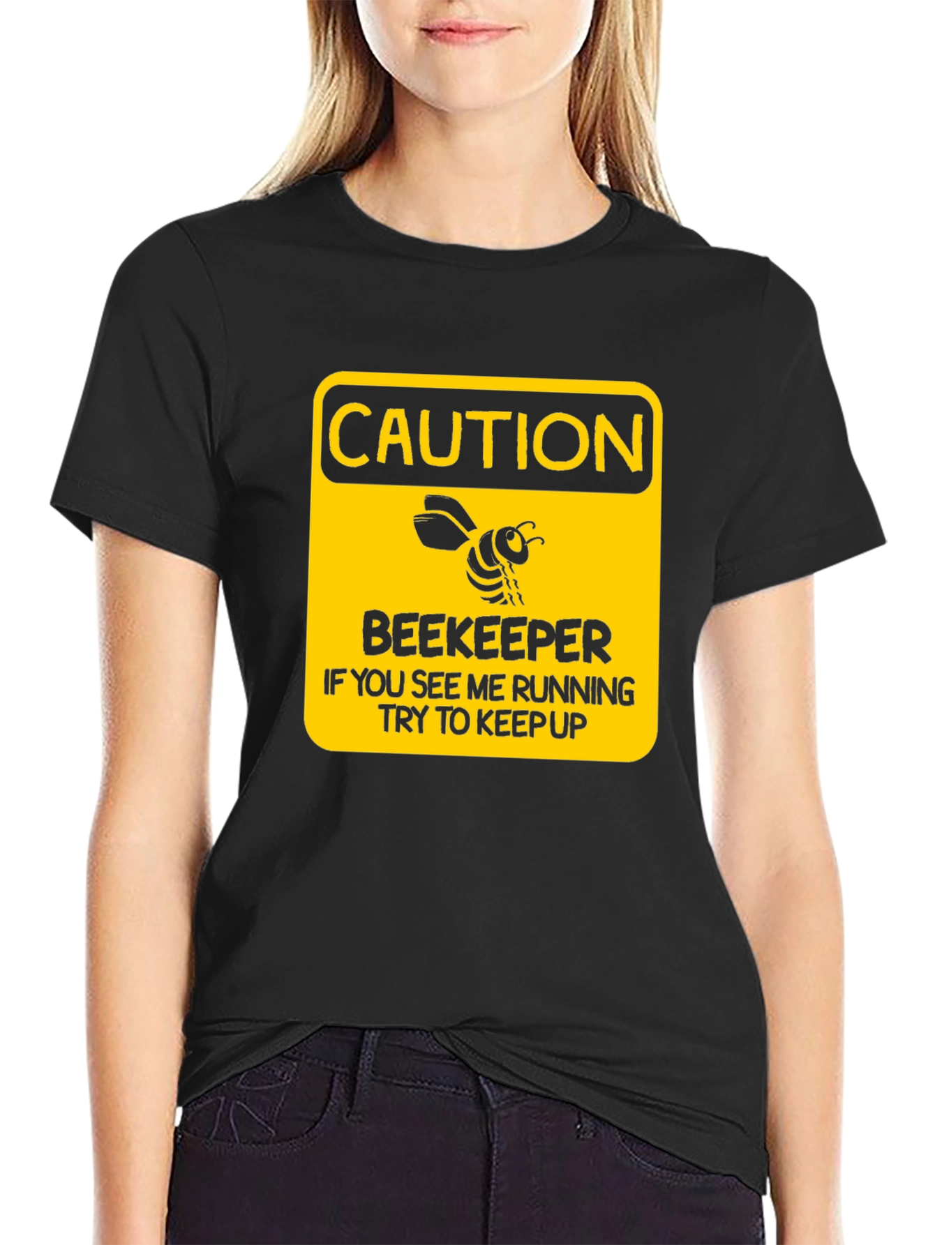 Caution Beekeeper T-Shirt Funny Bee Keeper Gift