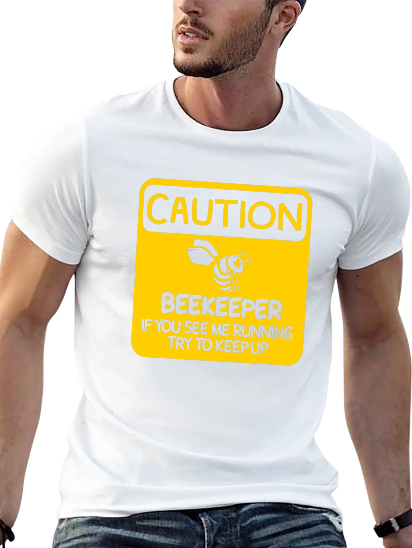 Caution Beekeeper T-Shirt Funny Bee Keeper Gift