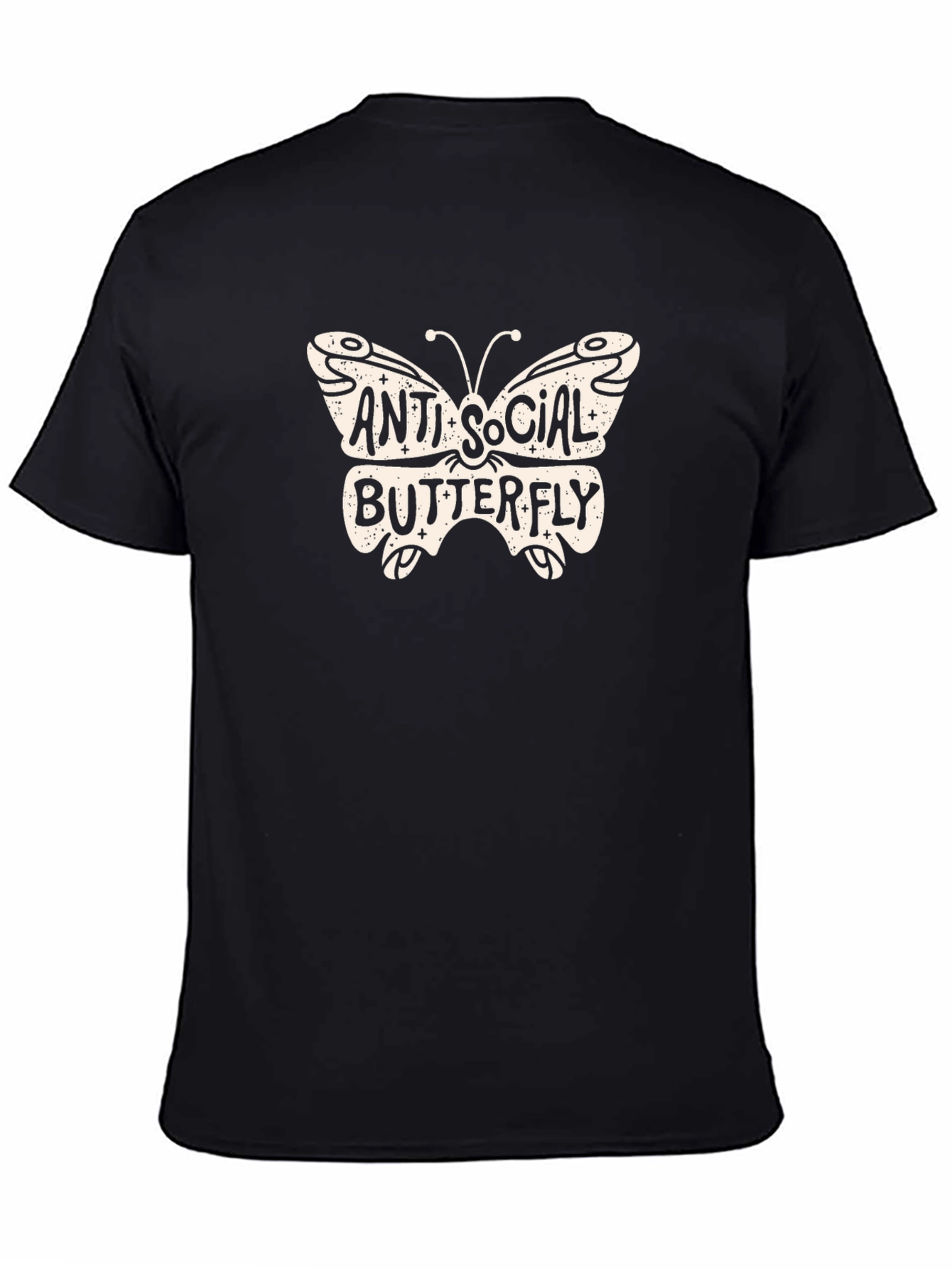 Anti-Social Butterfly Graphic Tee - Trendy Comfort