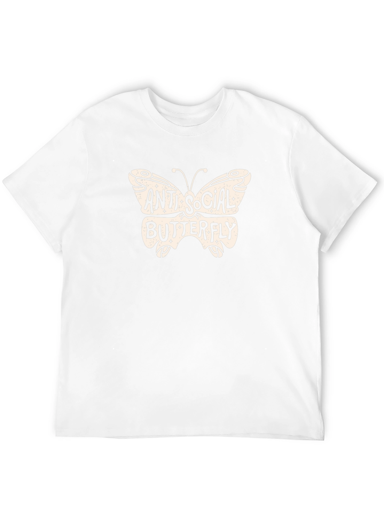Anti-Social Butterfly Graphic Tee - Trendy Comfort