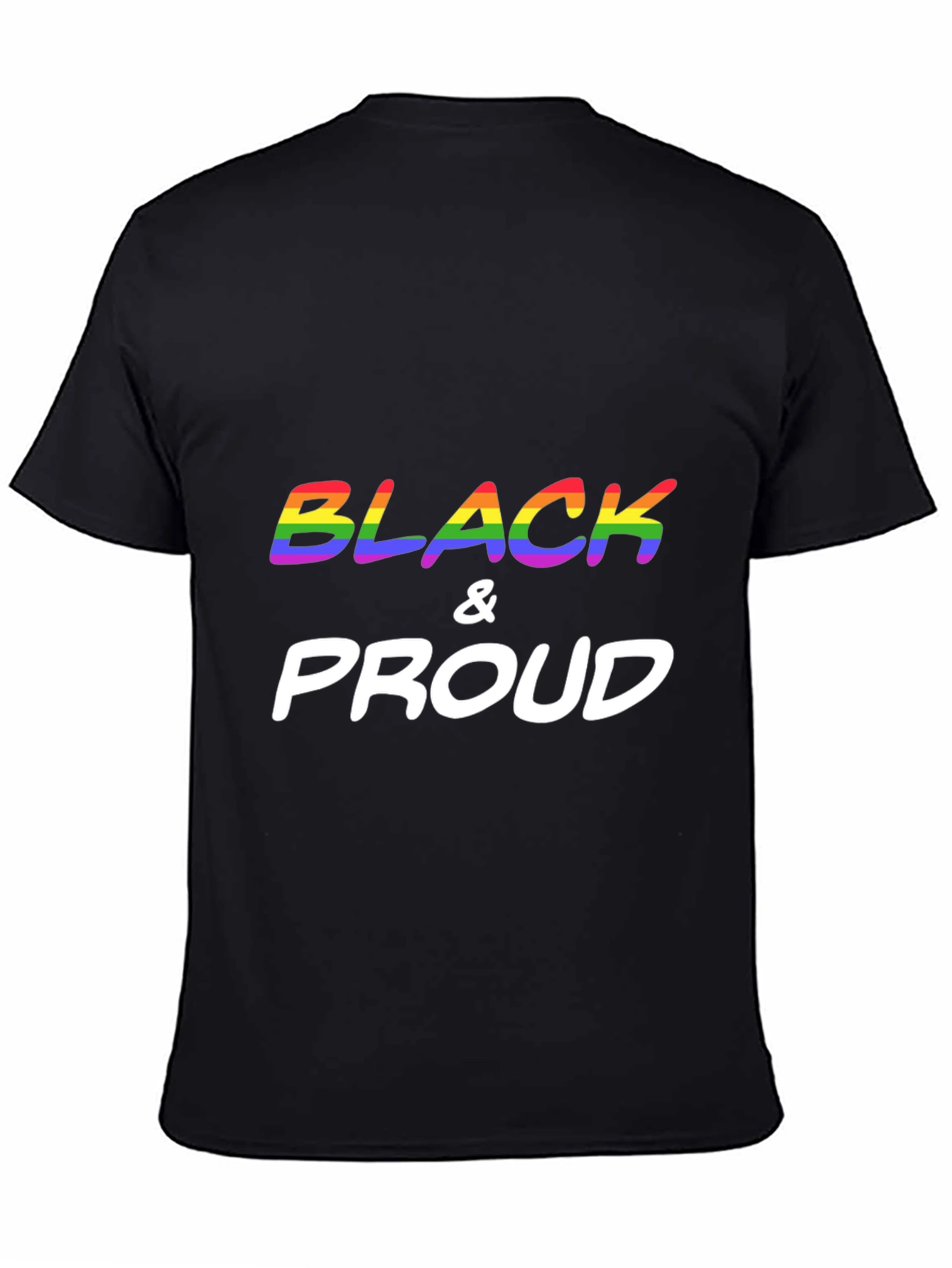 Black & Proud LGBTQ+ Rainbow T-Shirt