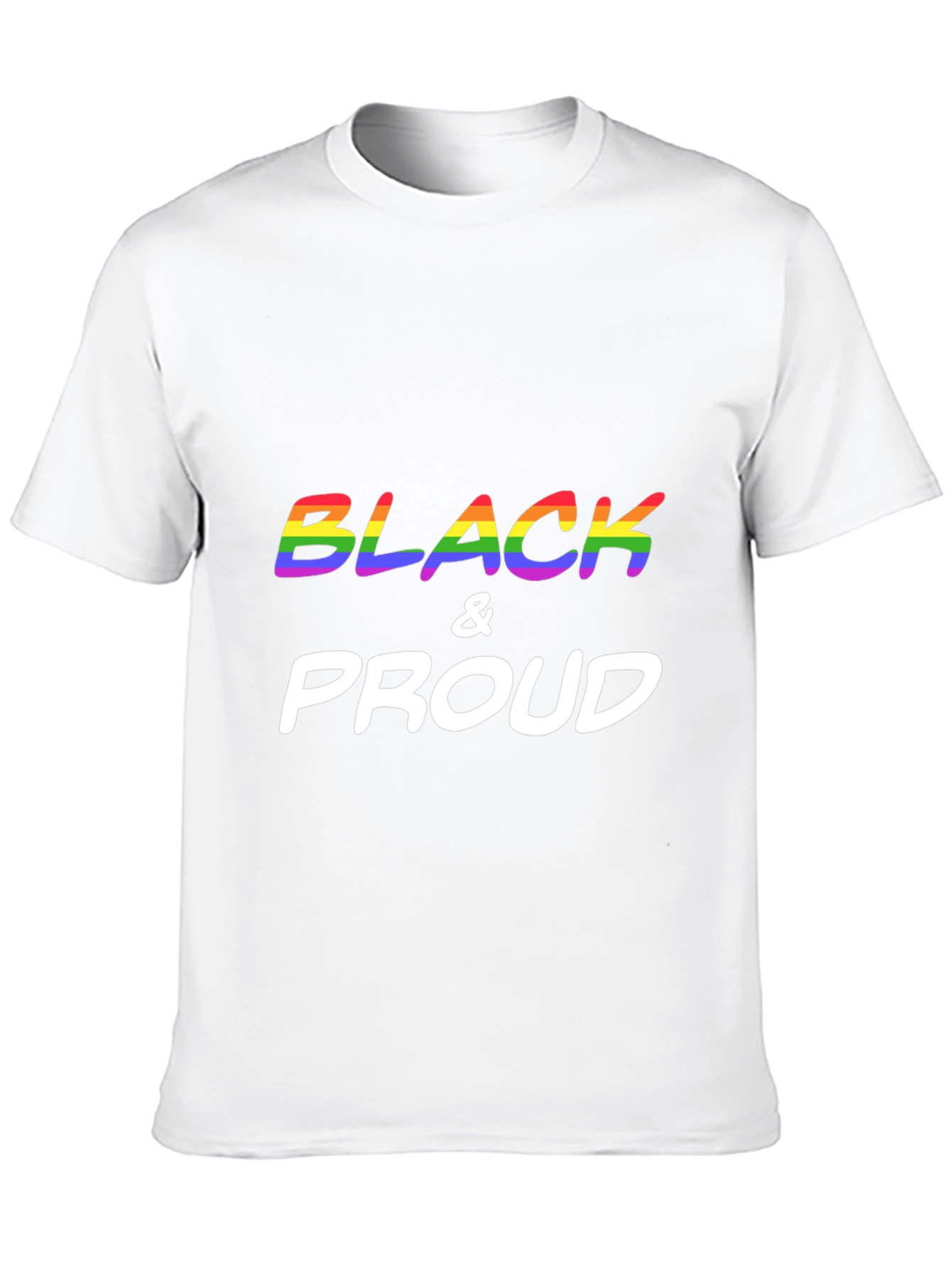 Black & Proud LGBTQ+ Rainbow T-Shirt